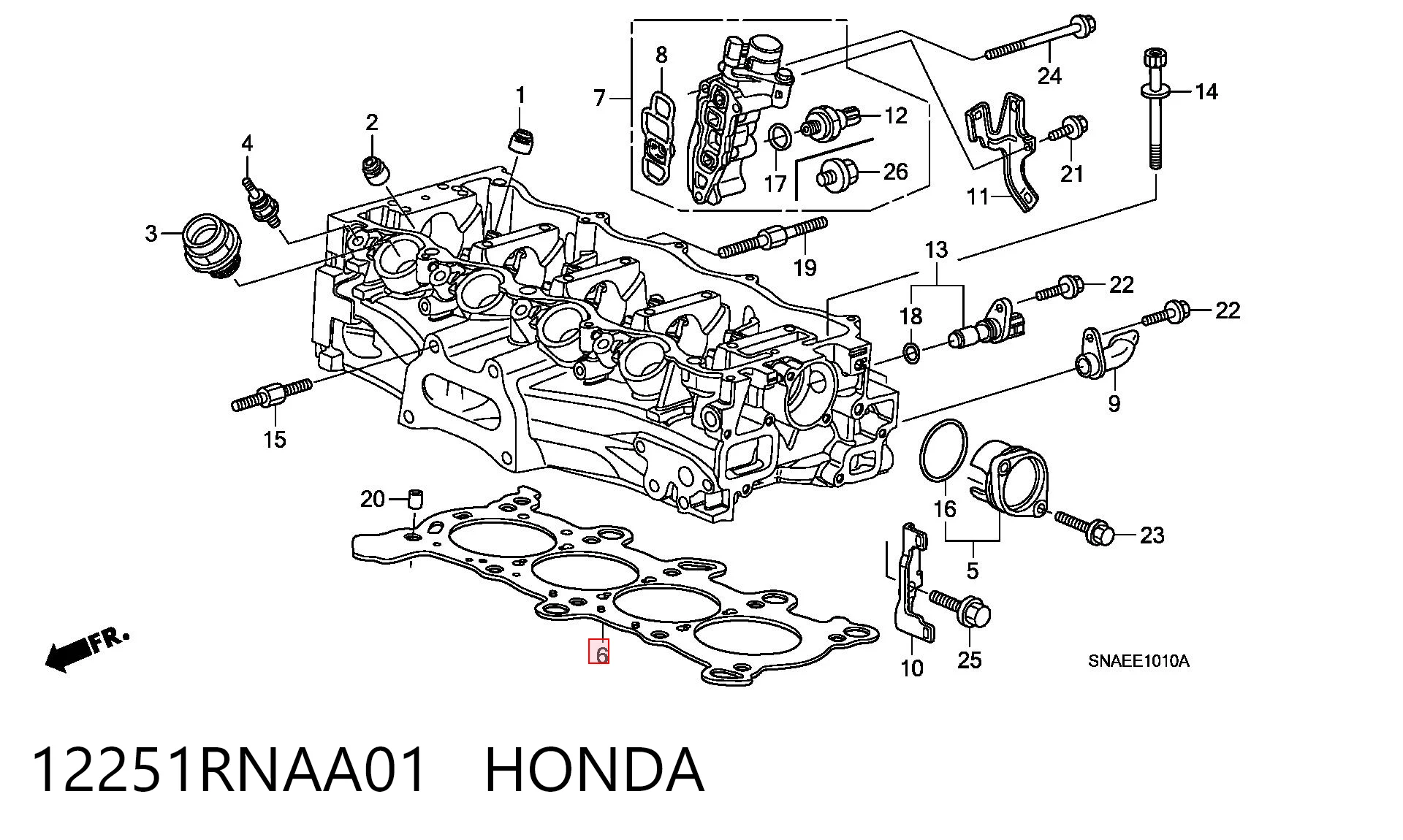 Uszczelka głowicy cylindrów do Honda Accord VIII CU