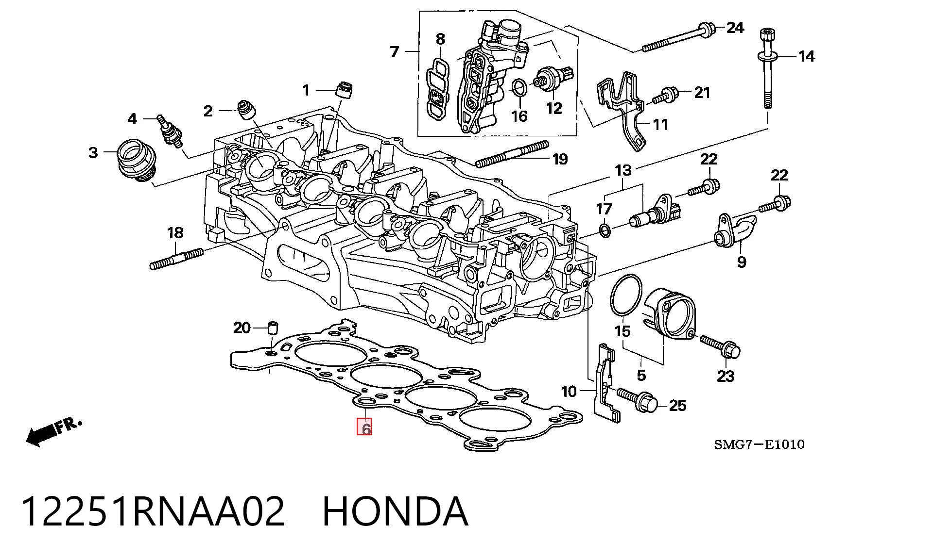 Do koszyka Uszczelka głowicy cylindrów Honda Accord VIII CU