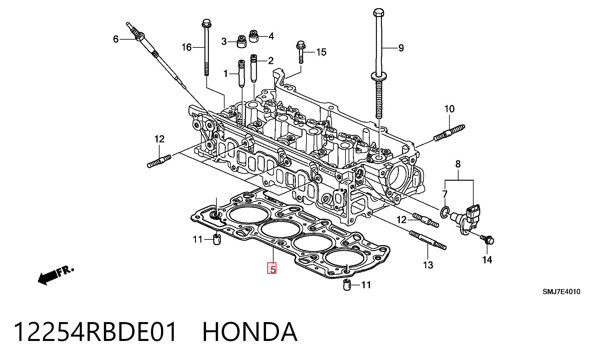 12254RBDE01 Honda