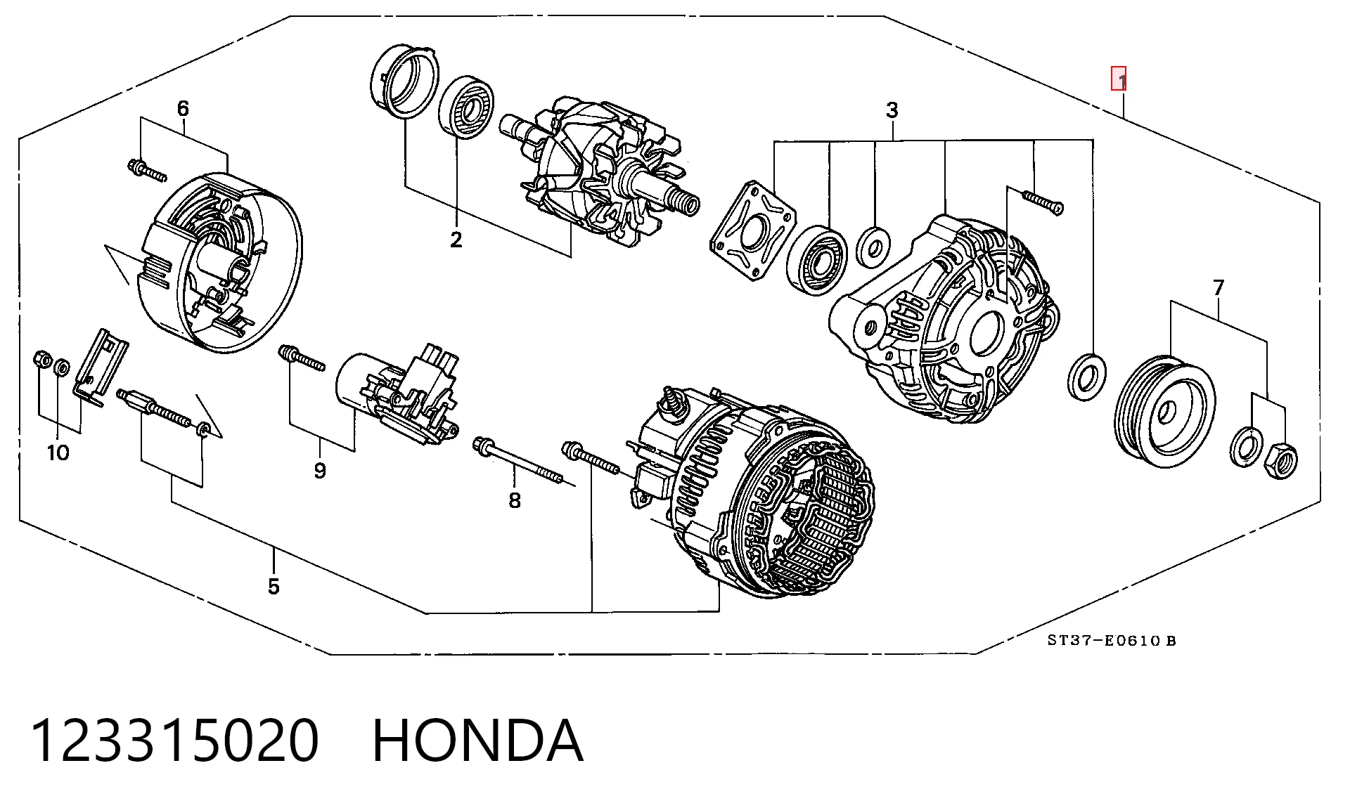  Alternator Honda Civic 6