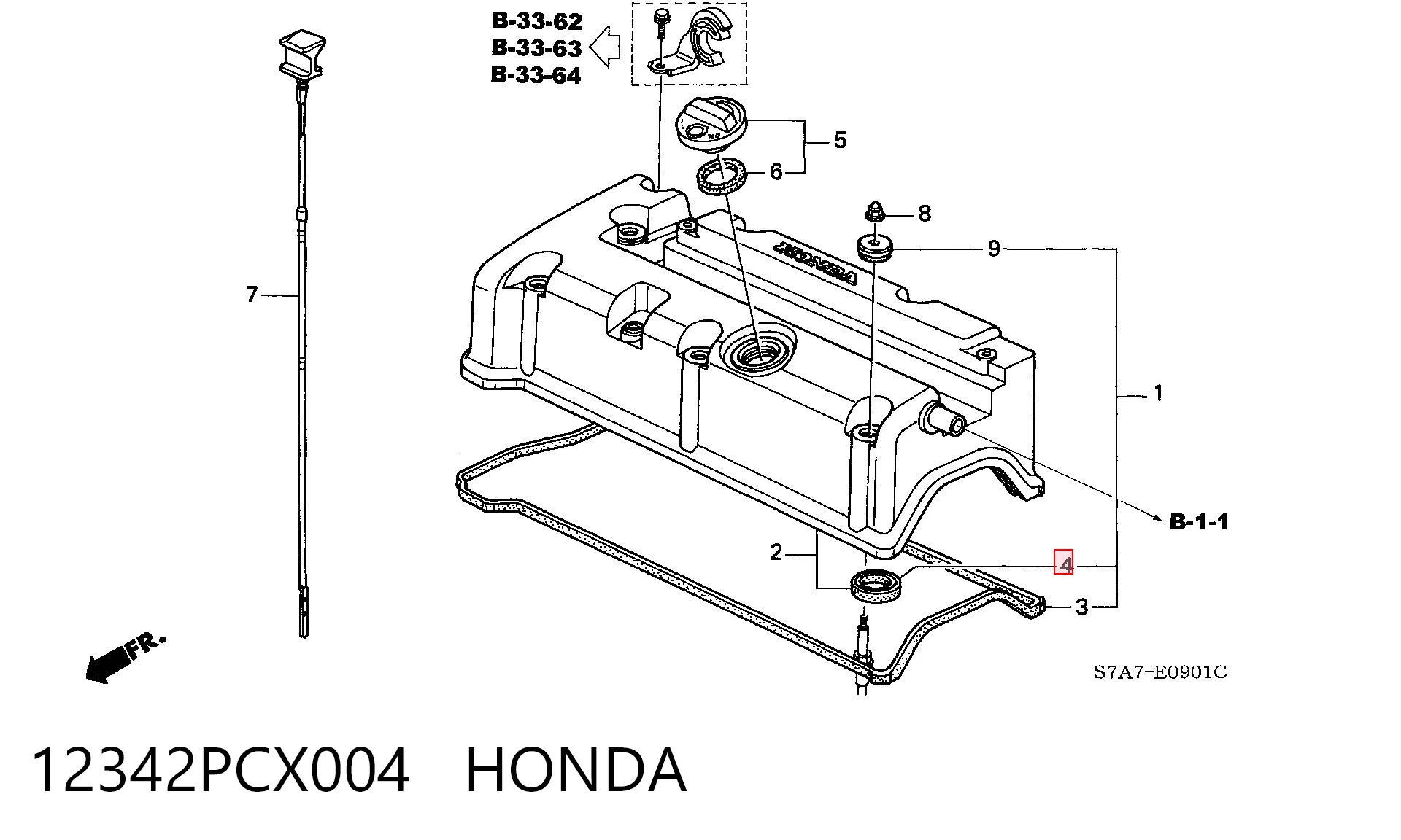 12342PCX004 Honda Pierścień uszczelniający gniazda świecy