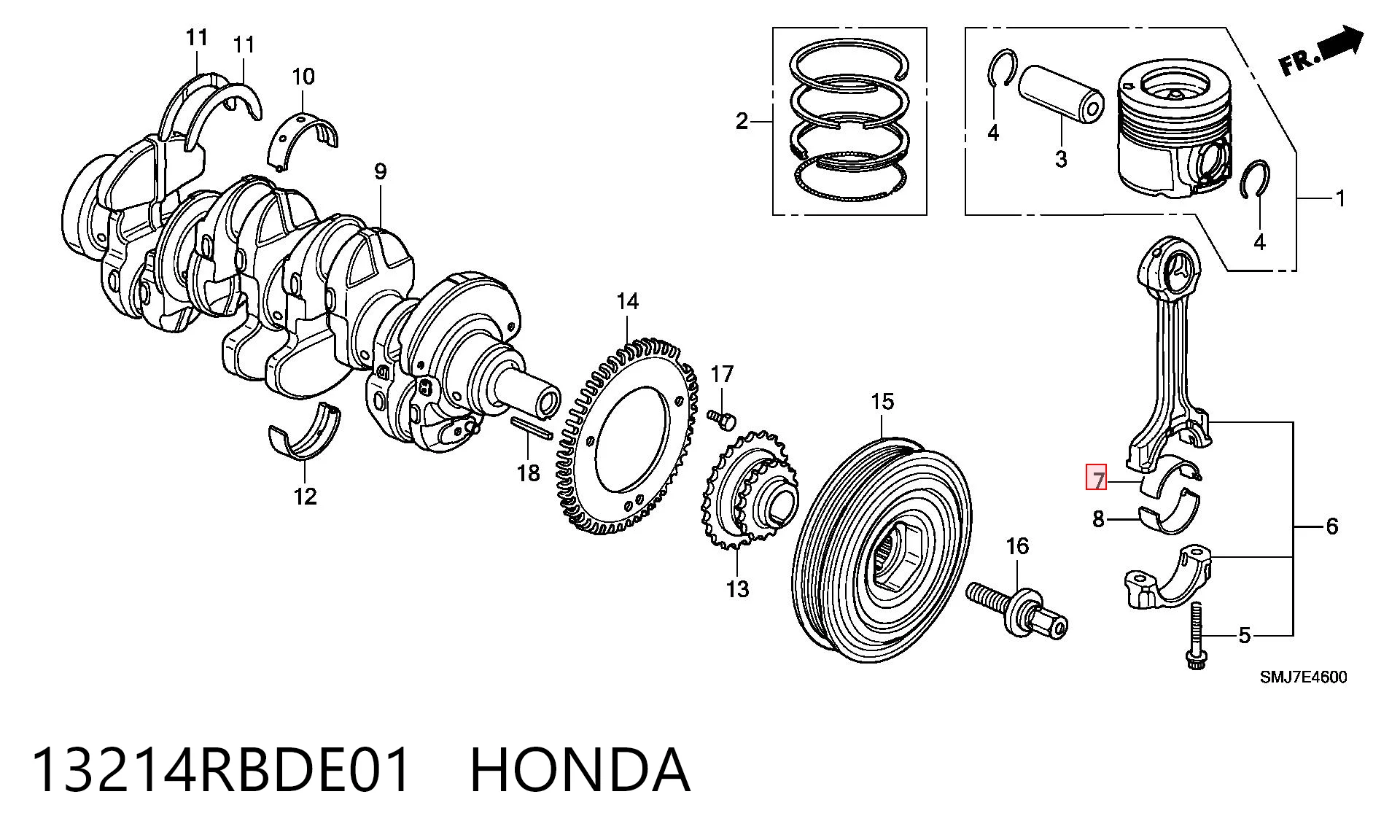 13214RBDE01 Honda