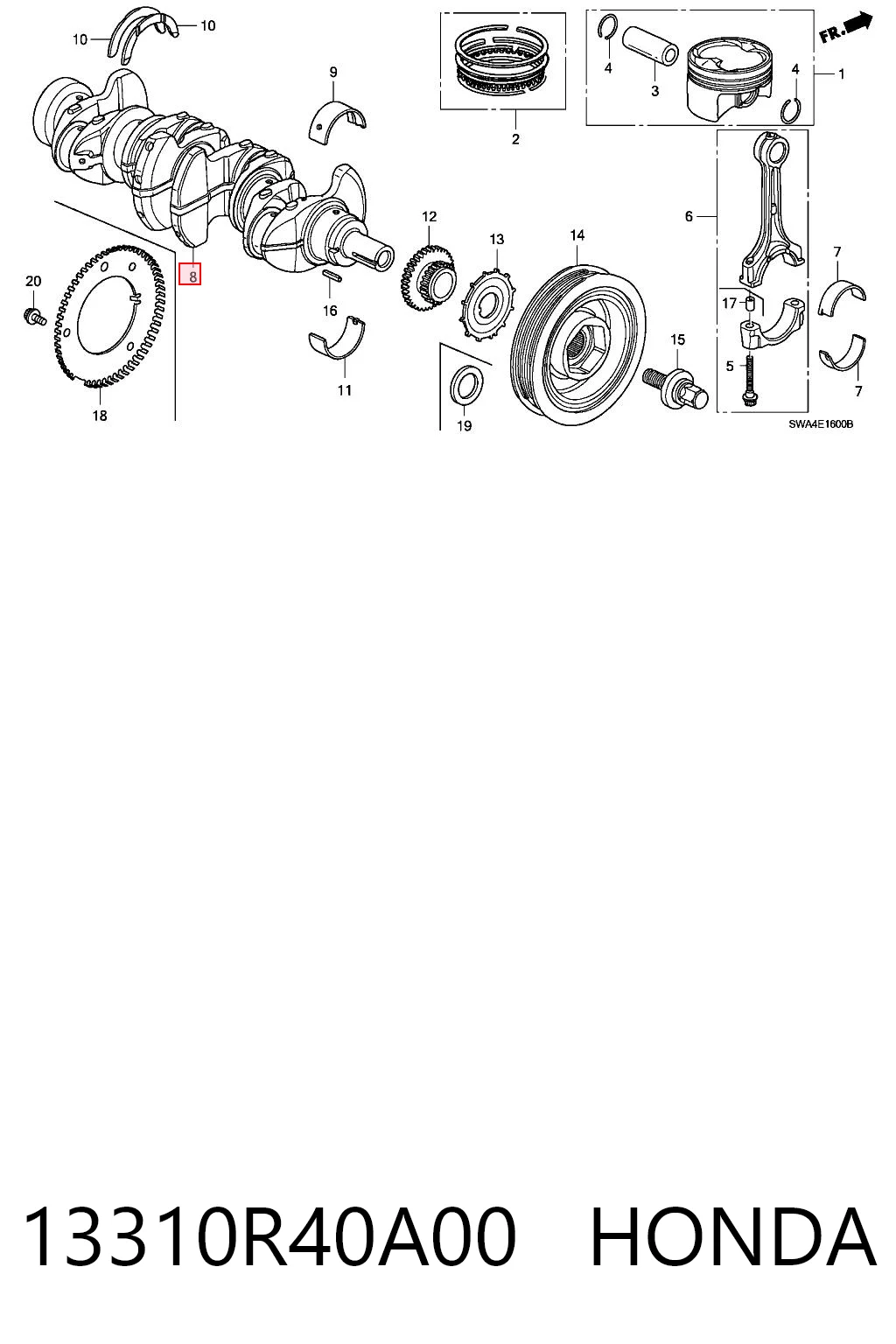 13310R40A00 Honda 