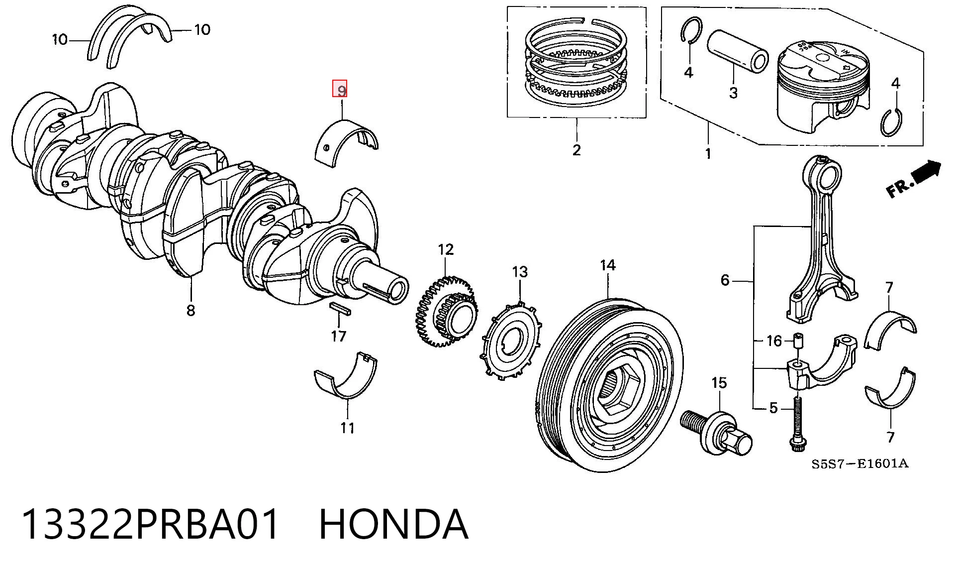 13322PRBA01 Honda 