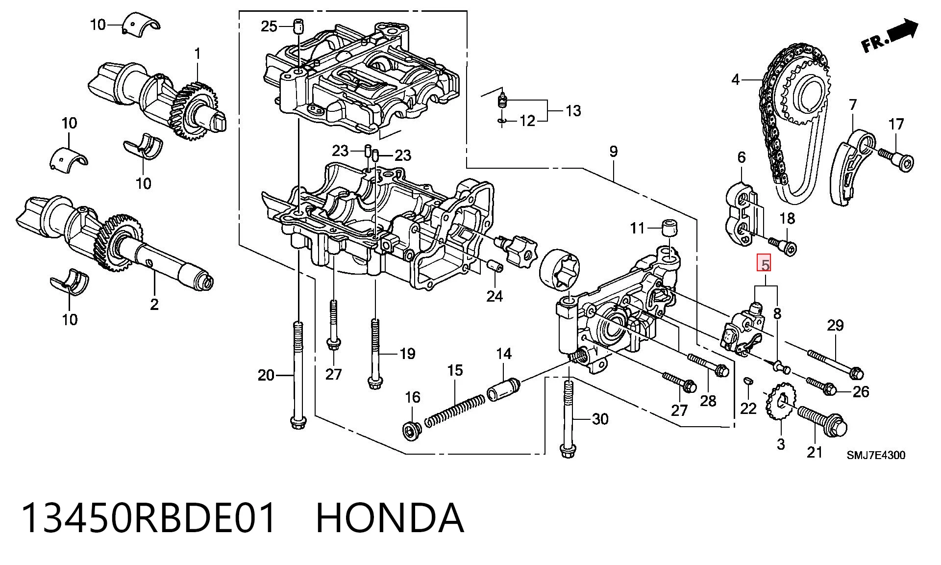 13450RBDE01 Honda