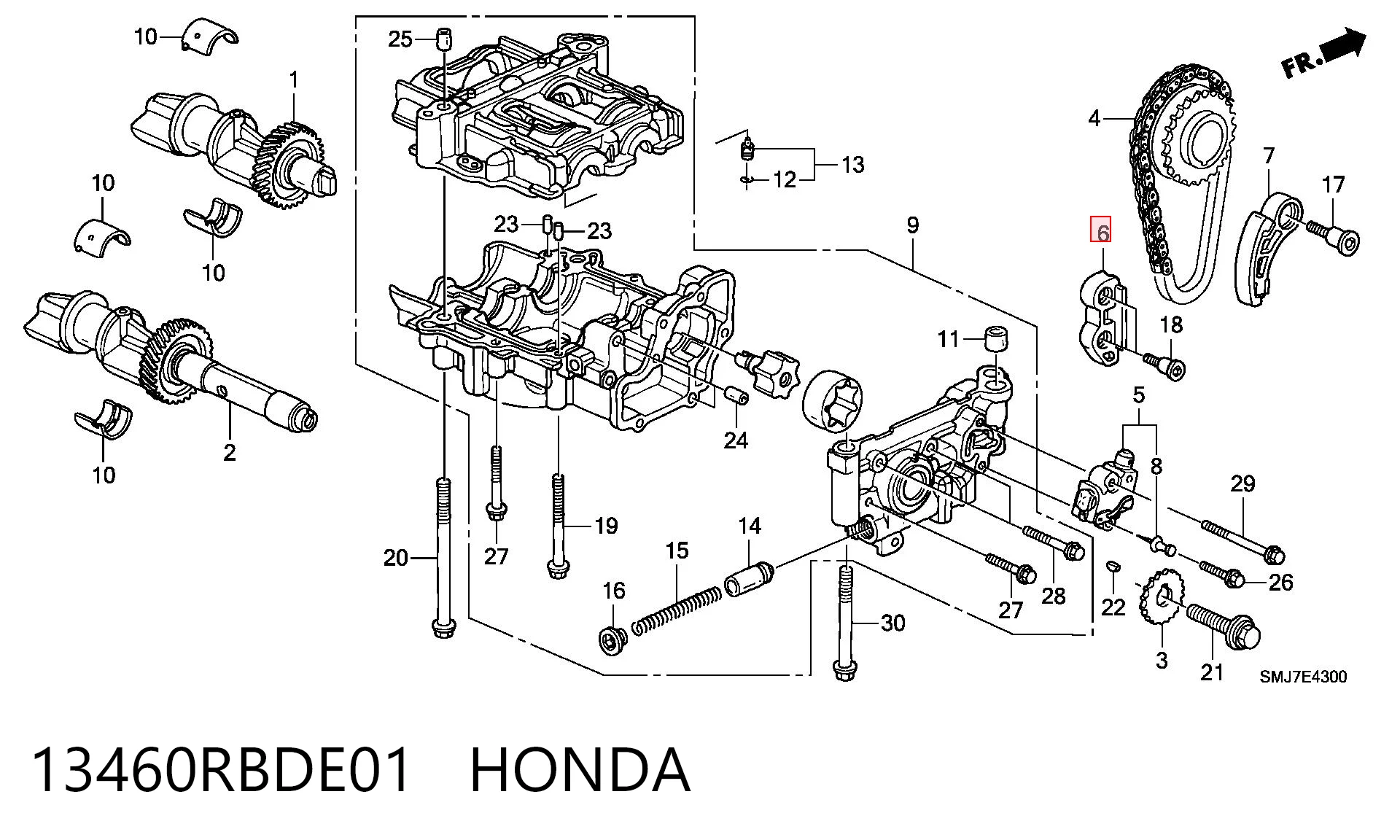 13460RBDE01 Honda