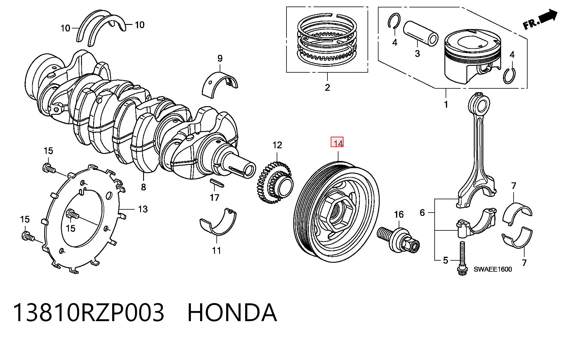 13810RZP003 Honda