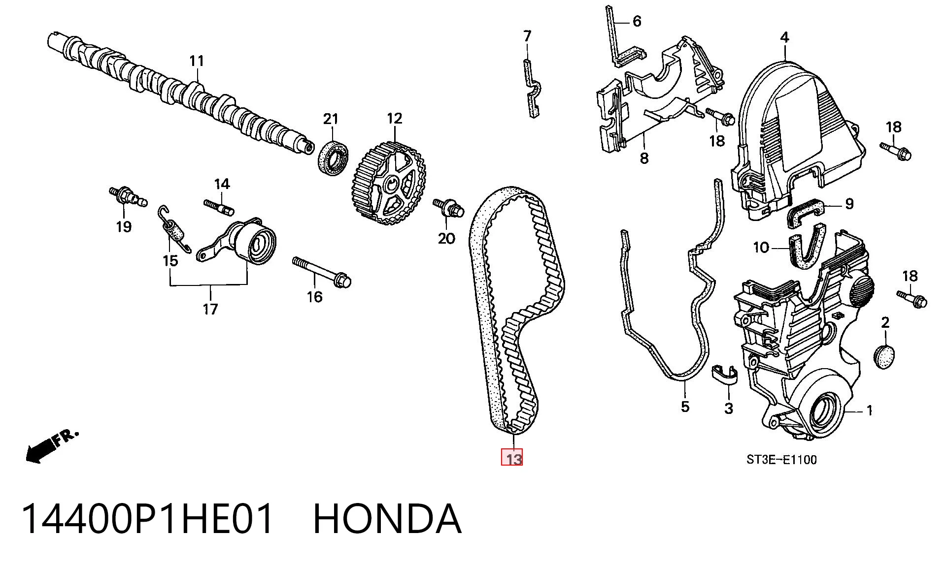 Pasek rozrządu Honda Civic VI