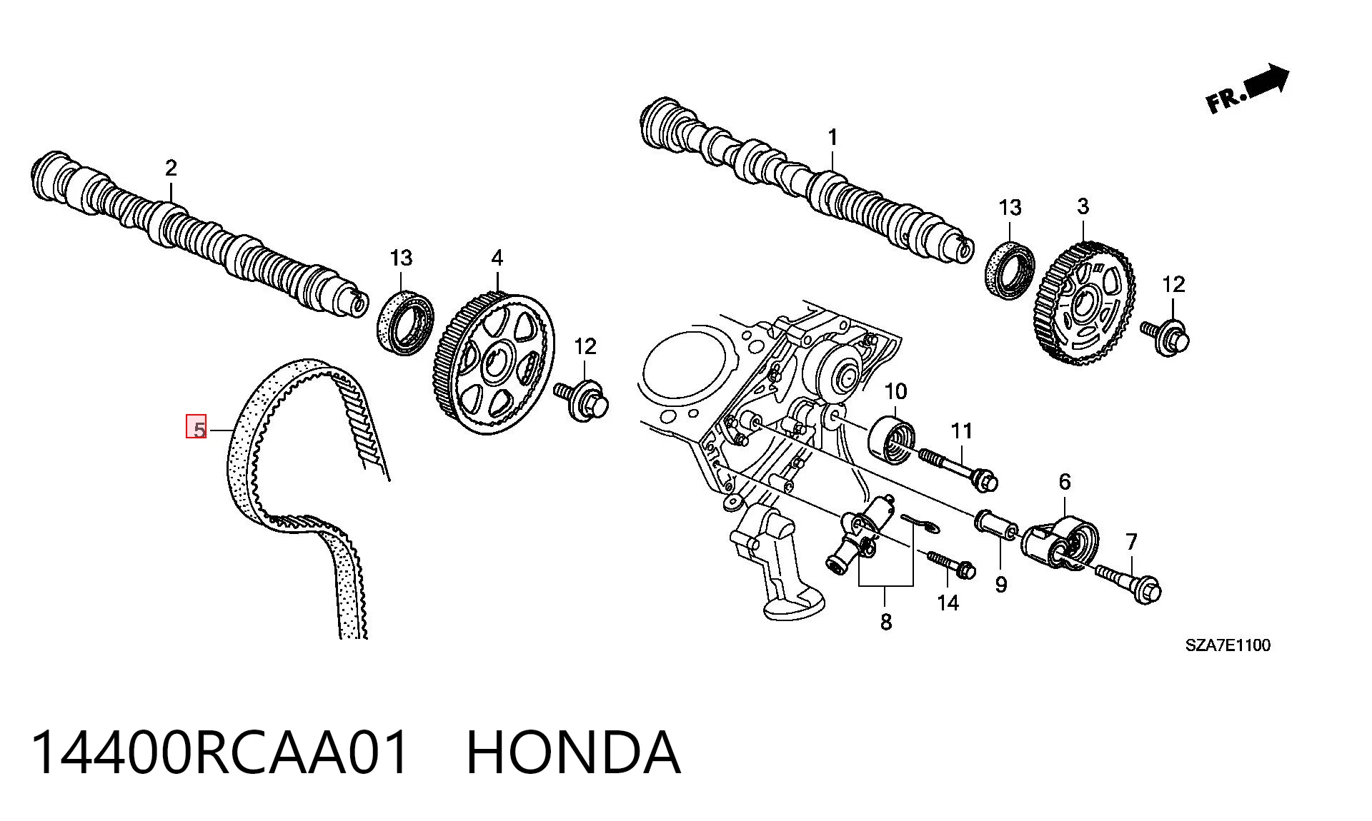 14400RCAA01 Honda Pasek rozrządu