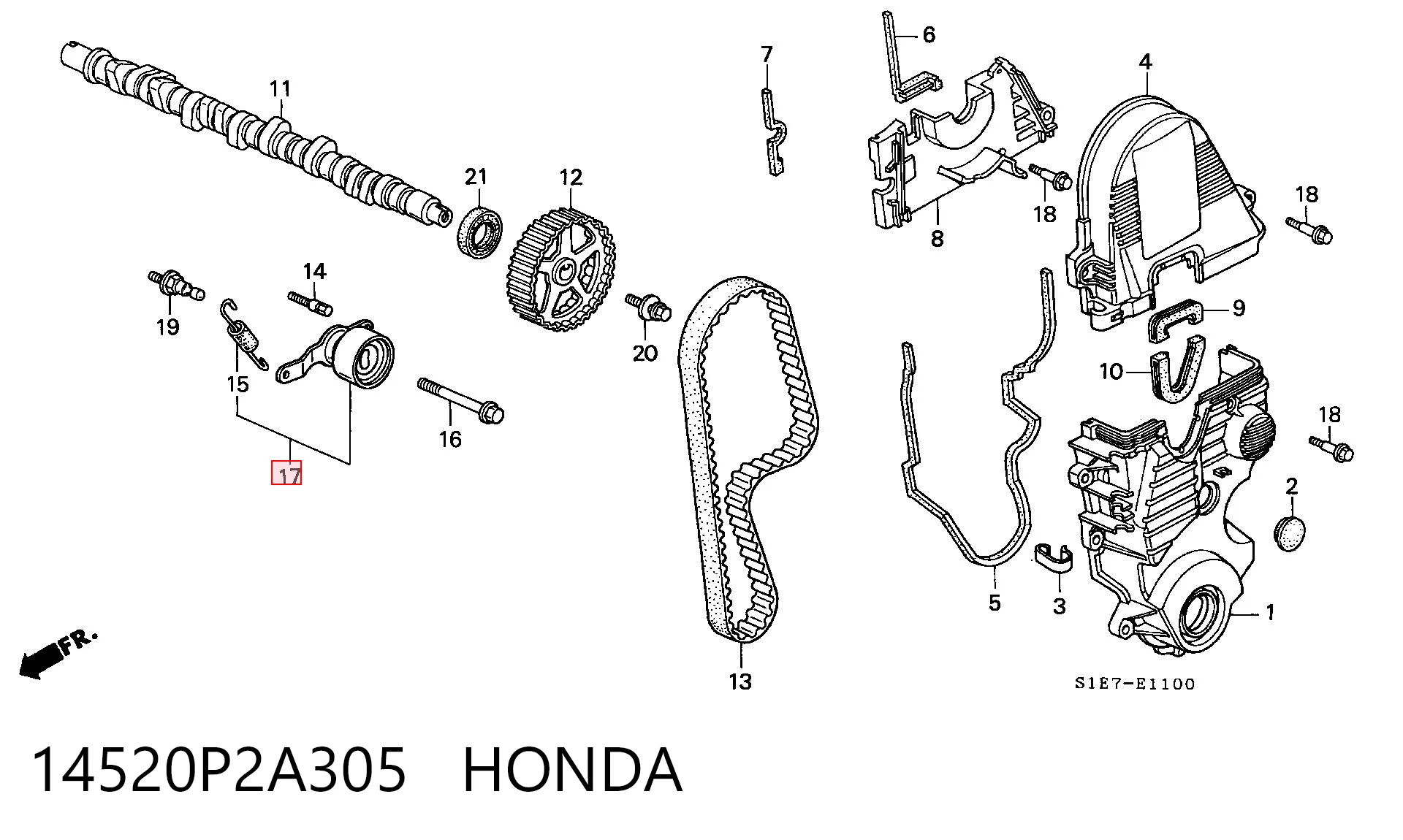 14520P2A305 Honda Rolka napinacza paska rozrządu