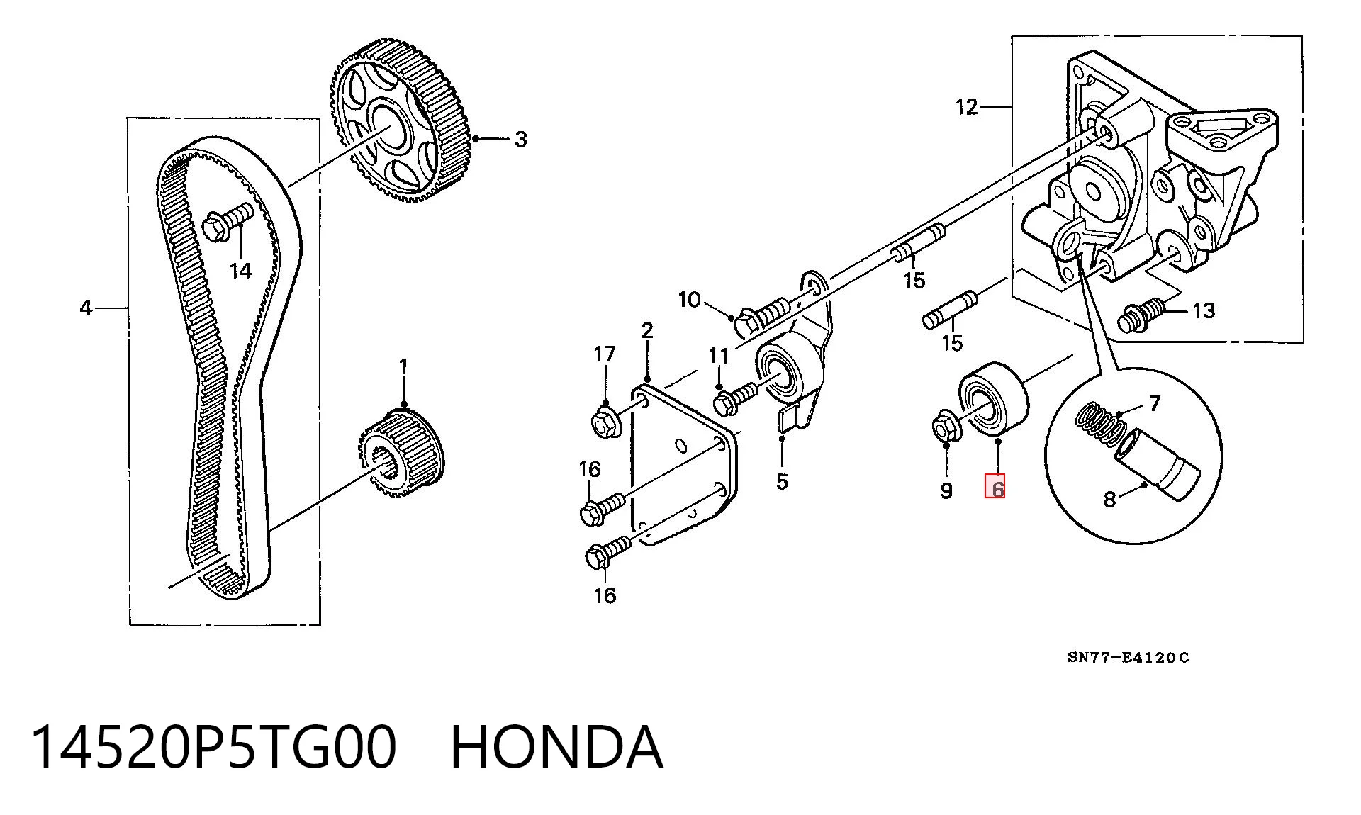 14520P5TG00 Honda