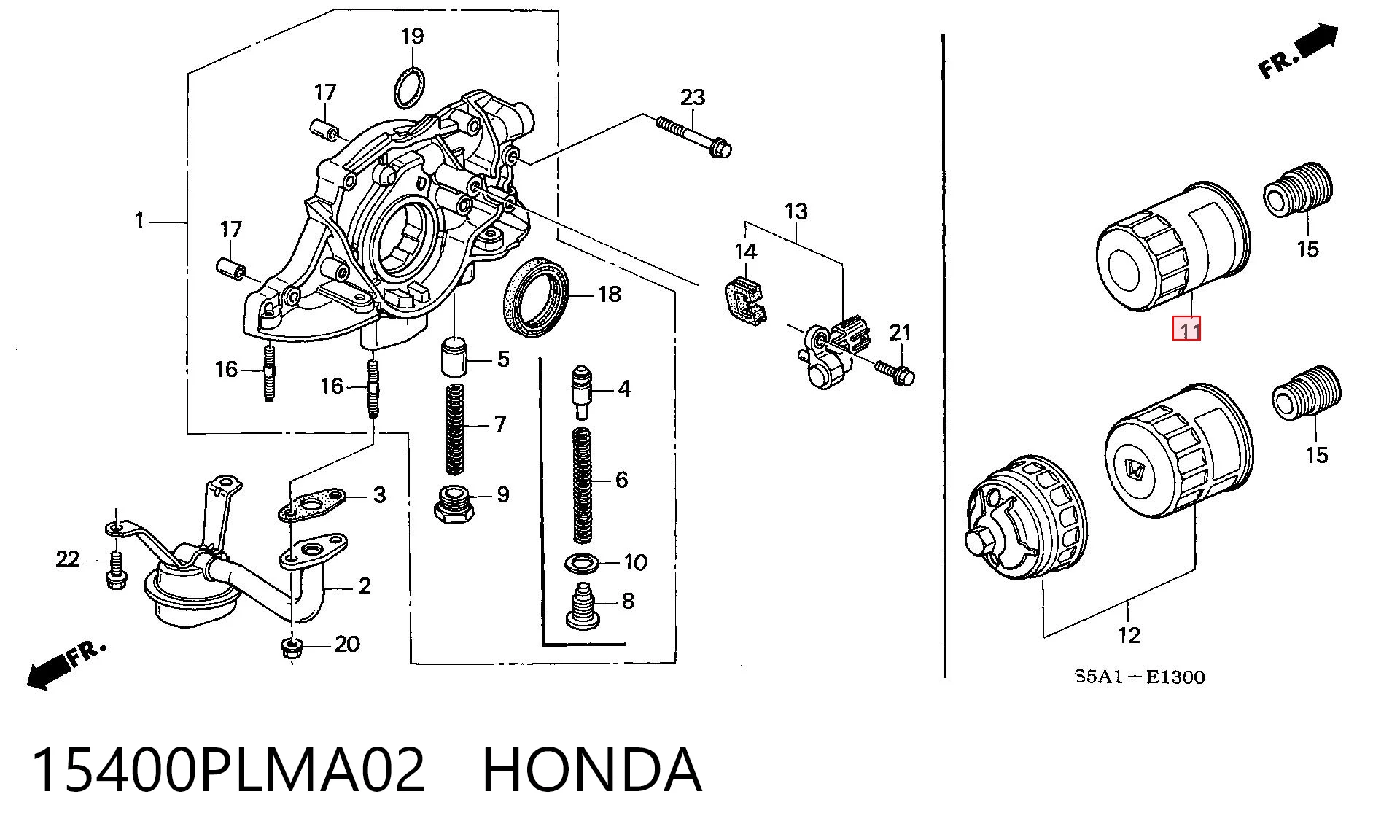 15400PLMA02 Honda Filtr oleju