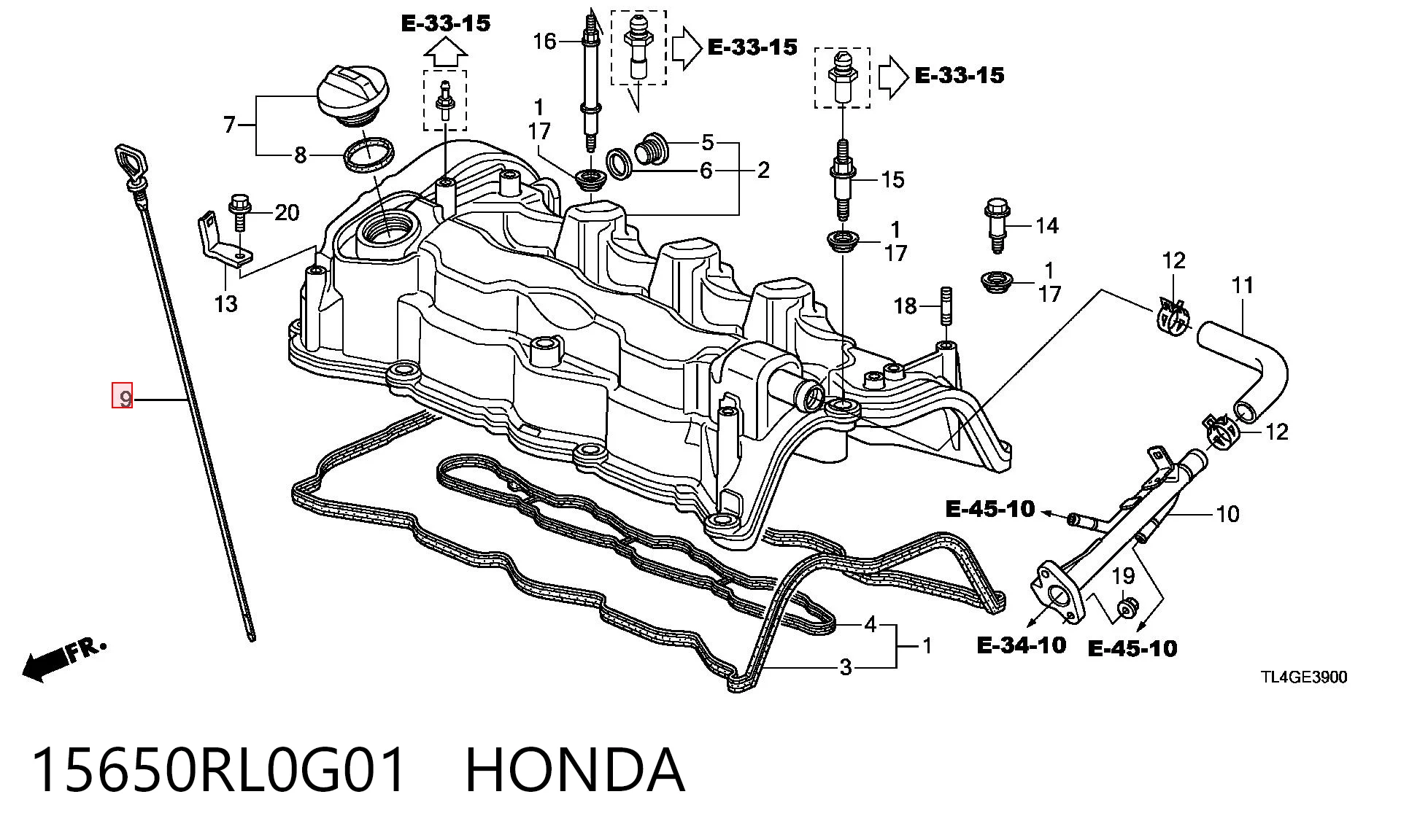 Kupić Bagnet poziomu oleju w silniku Honda CR-V  RE w dobrej cenie