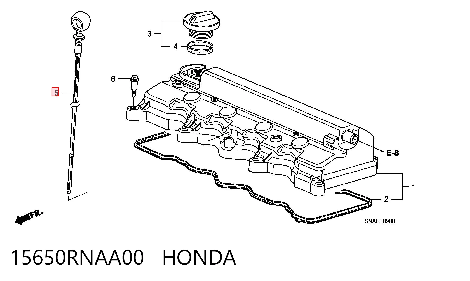 Bagnet poziomu oleju w silniku do Honda Civic VIII FD, FA
