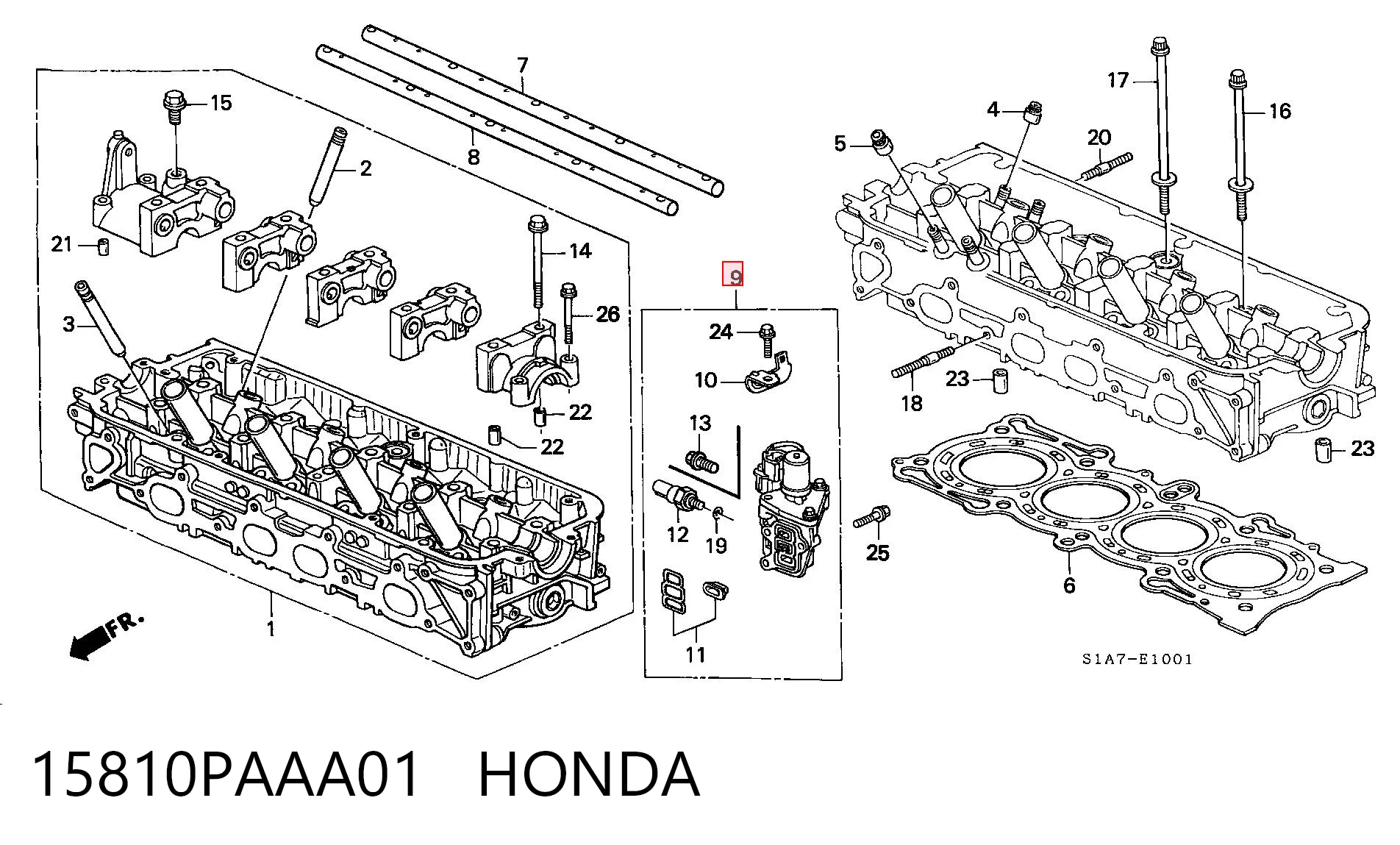 15810PAAA01 Honda Zawór elektromagnetyczny faz rozrządu
