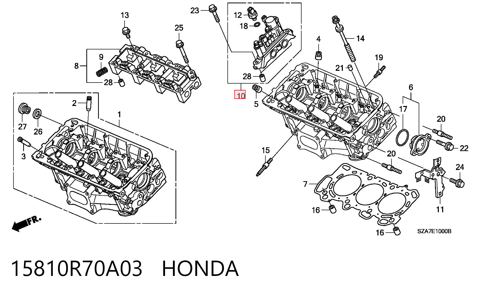 15810R70A03 Honda Zawór elektromagnetyczny faz rozrządu