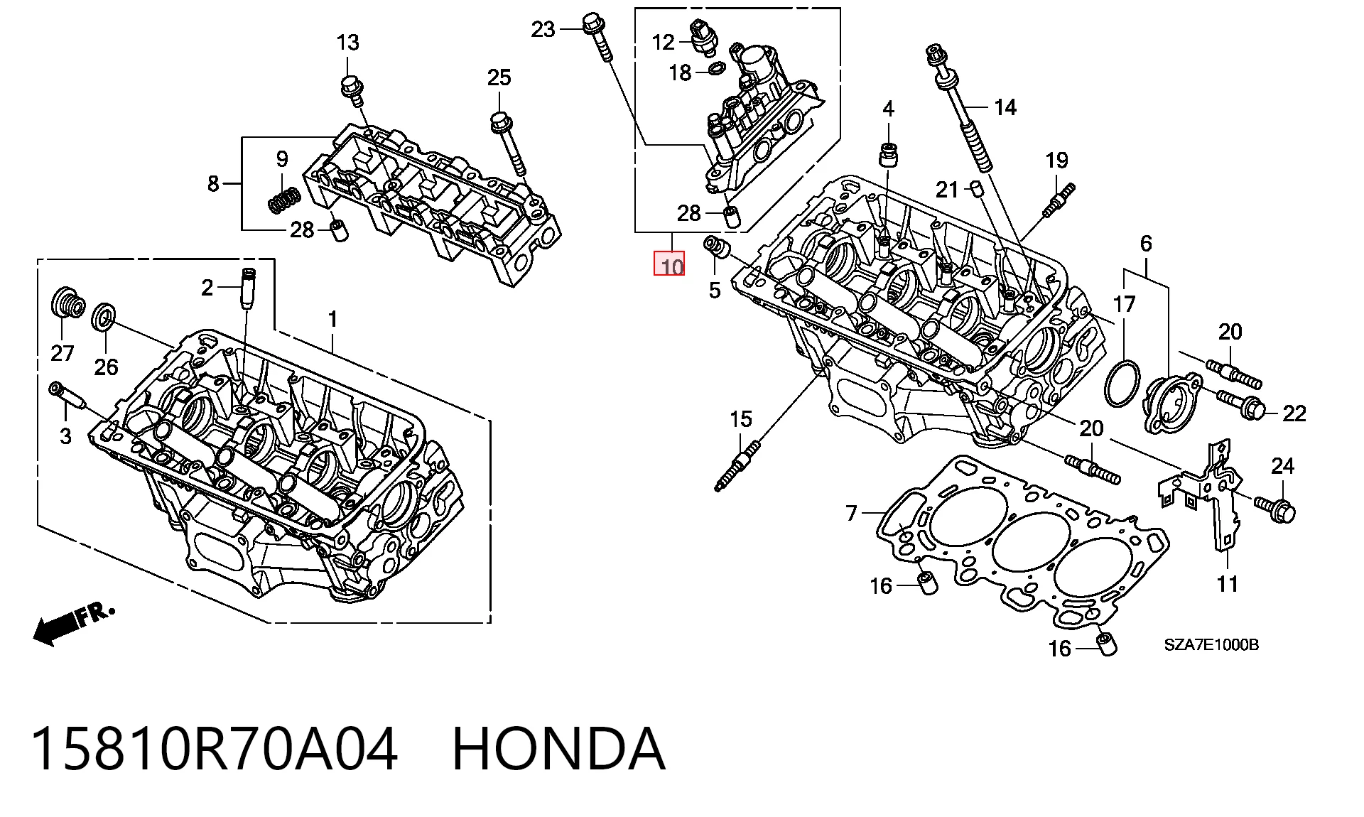 15810R70A04 Honda Zawór elektromagnetyczny faz rozrządu
