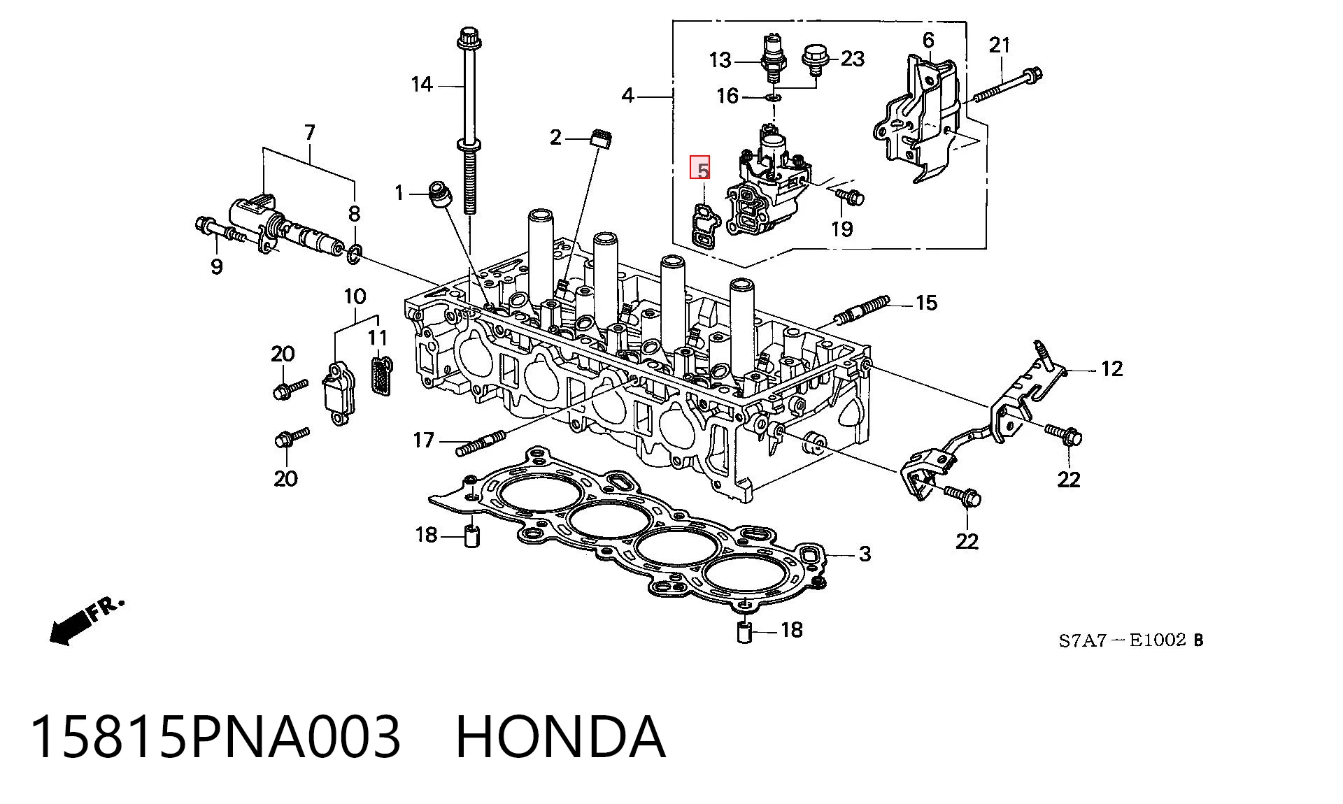 15815PNA003 Honda Uszczelka zaworu odpowietrzającego bloku silnika