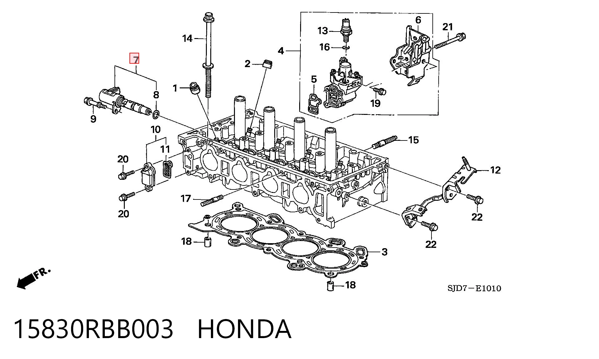 15830RBB003 Honda Zawór elektromagnetyczny faz rozrządu