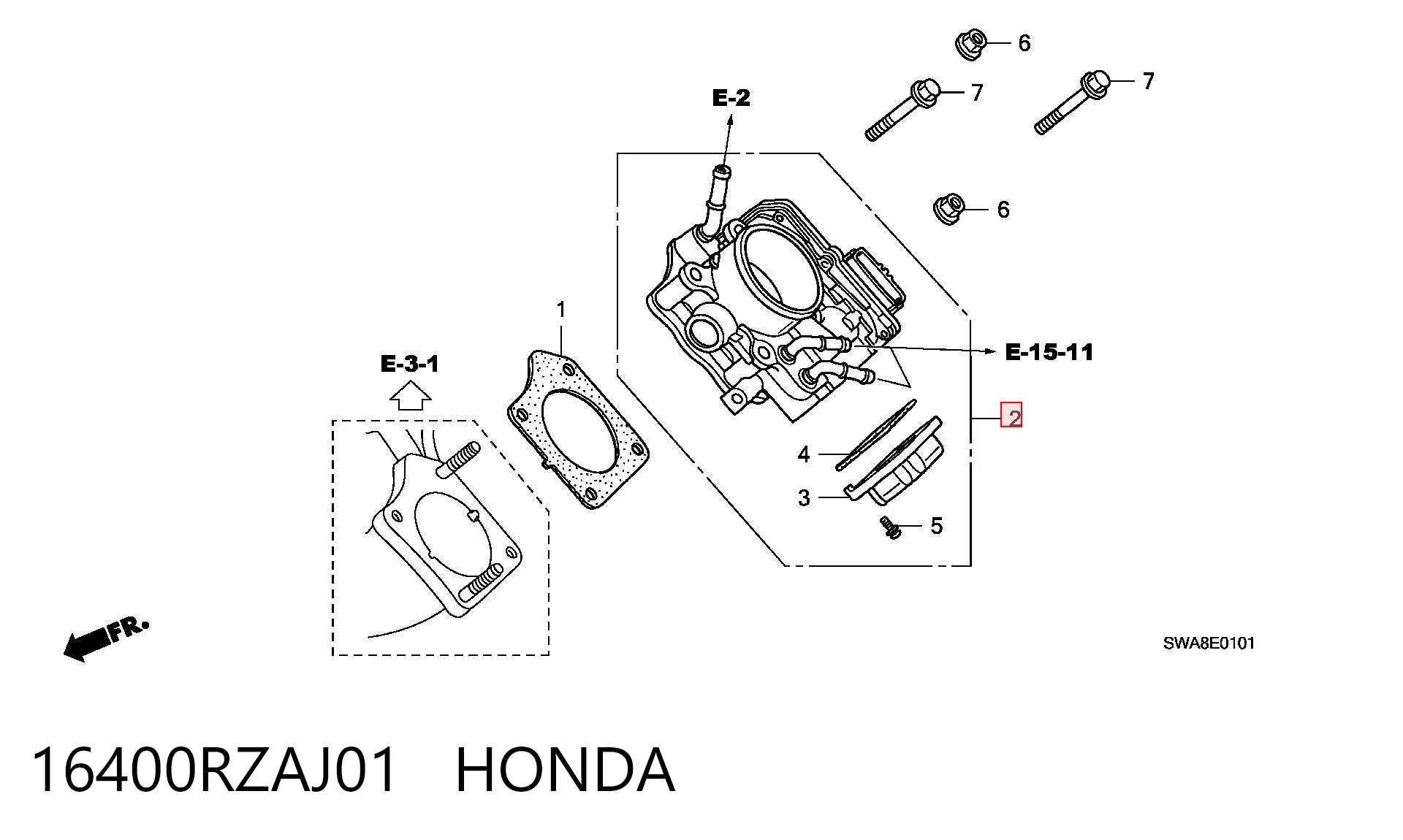Przepustnica, komplet Honda CR-V III SUV (RE) (2006 - 2011) cena, od 123,59 USD