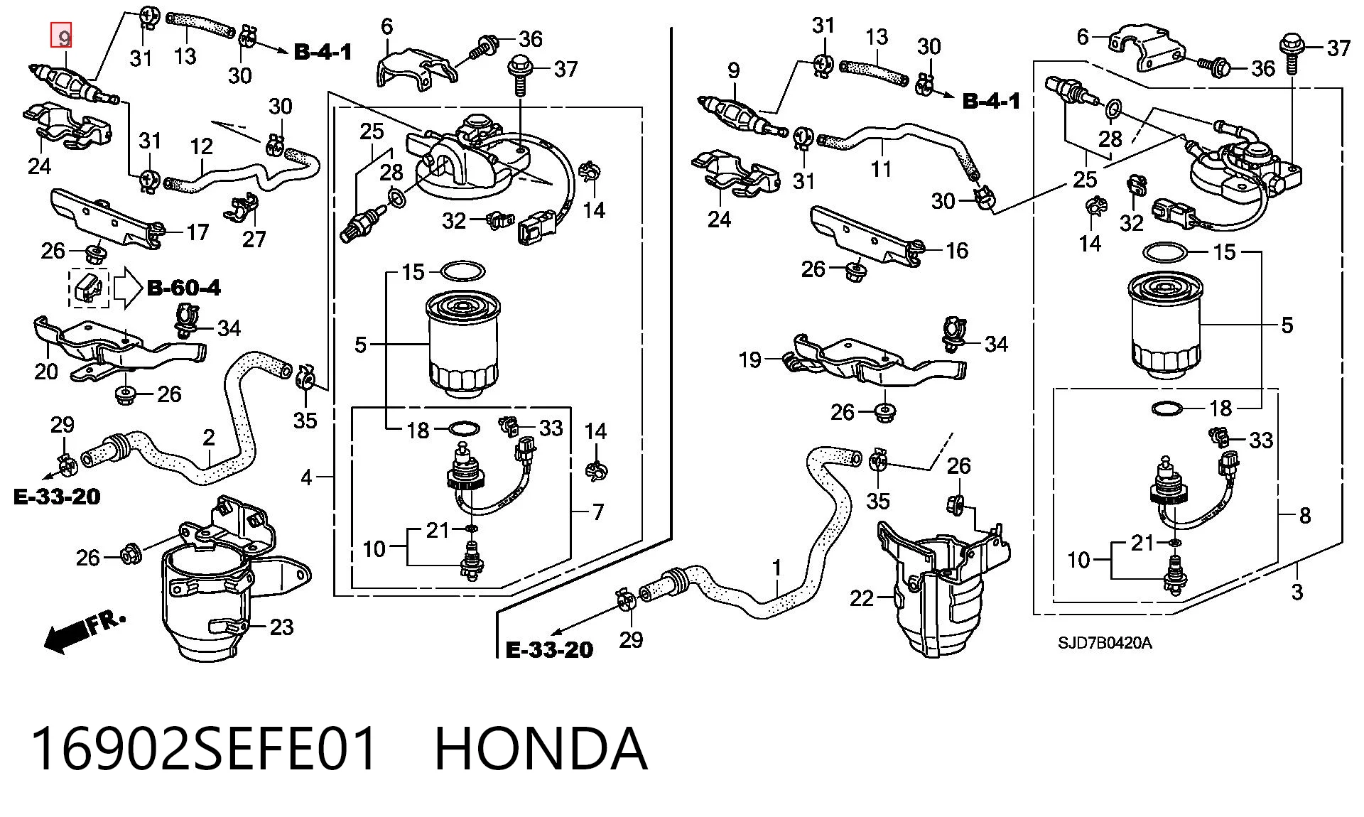 16902SEFE01 Honda