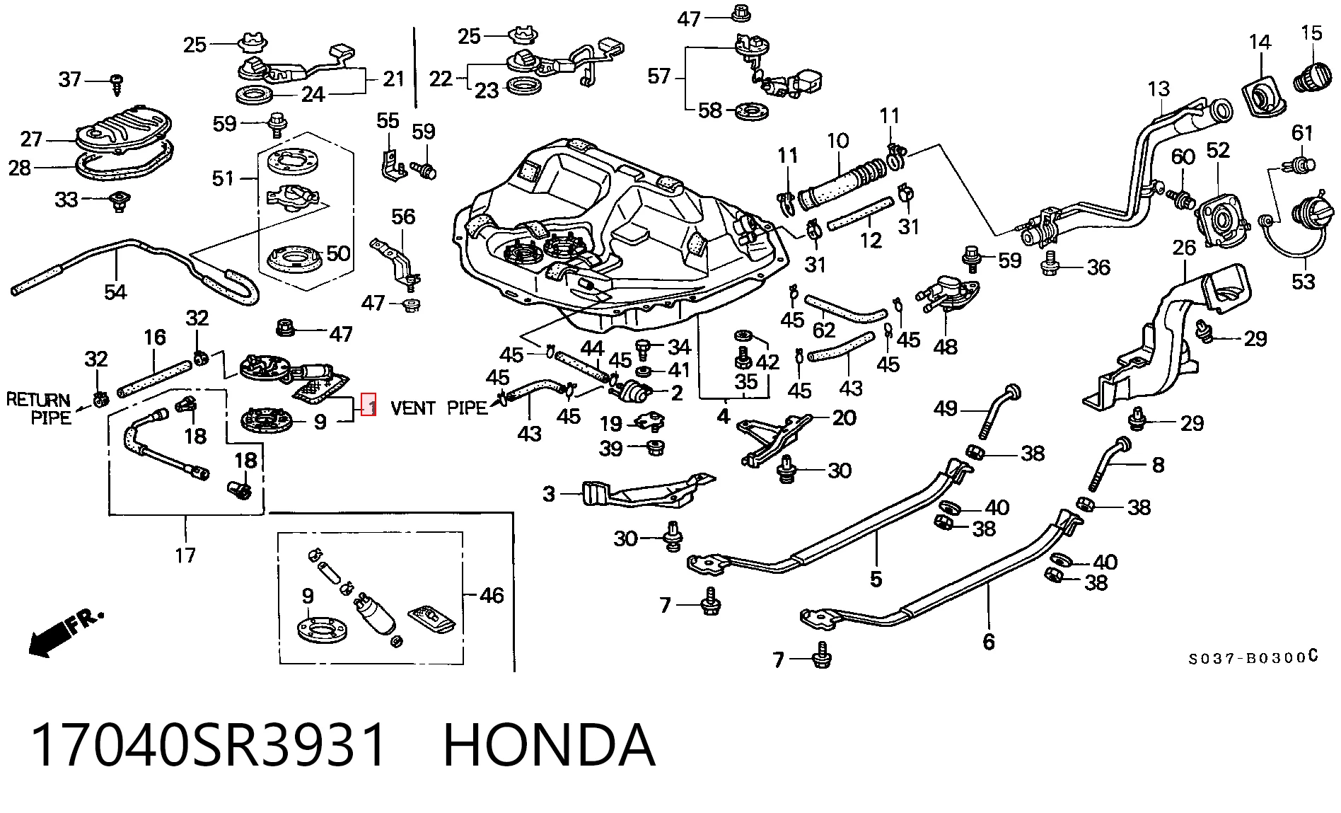 17040SR3931 Honda