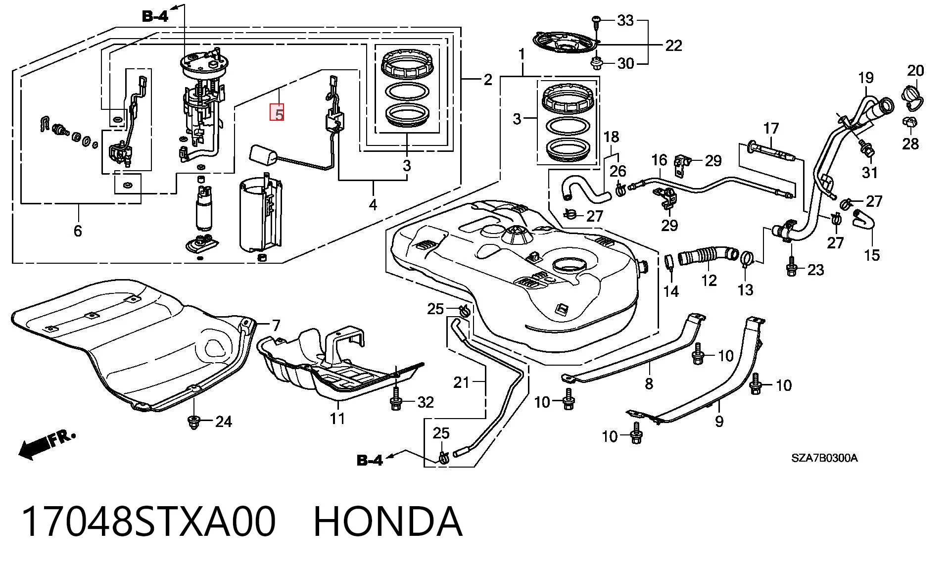17048STXA00 Honda Filtr paliwa