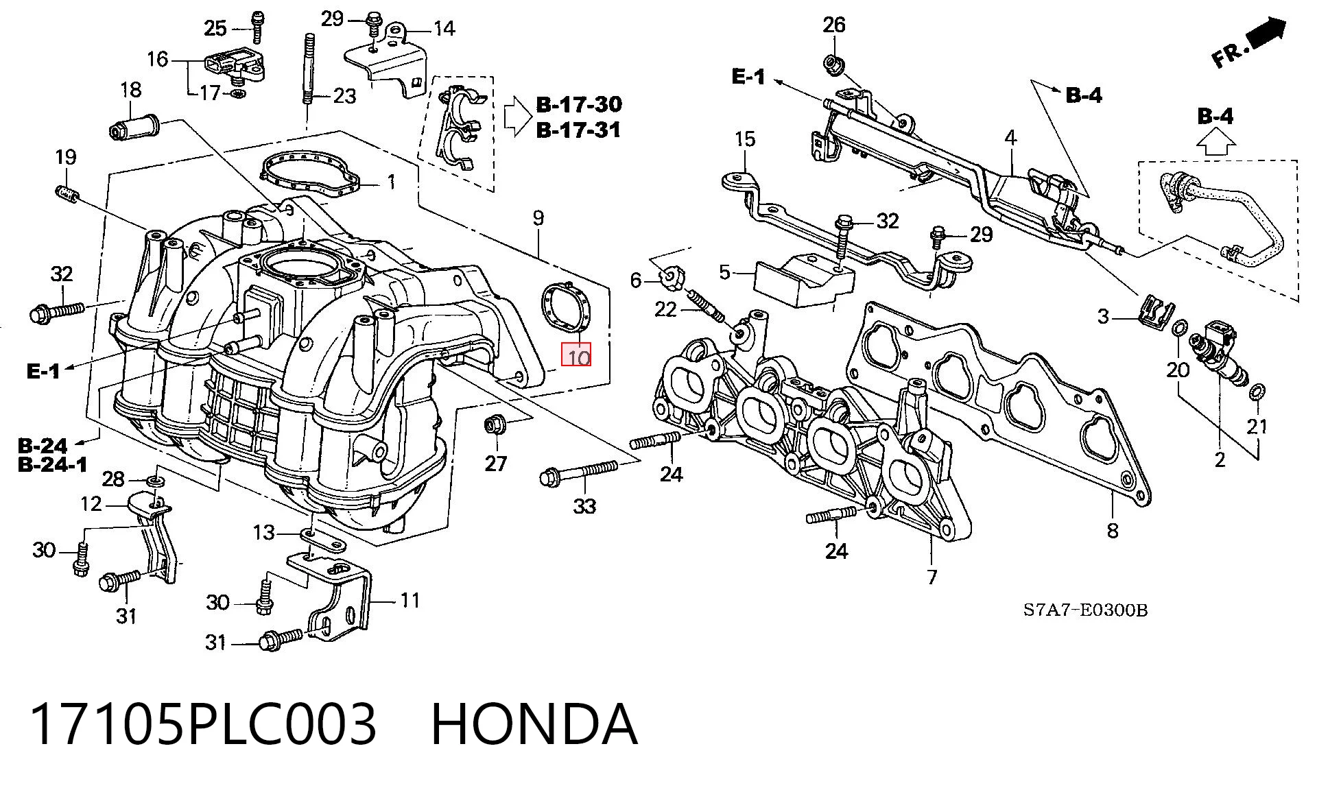 17105PLC003 Honda