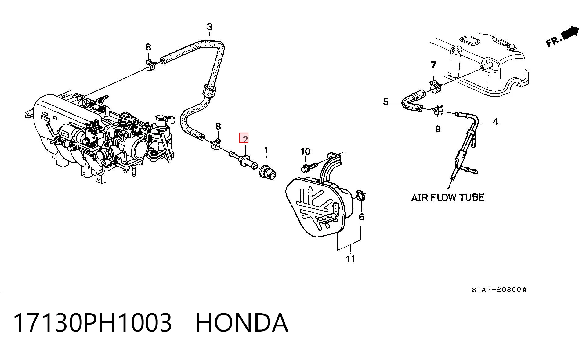 Zawór PCV odpowietrzający silnik do Mazda 929 III HC