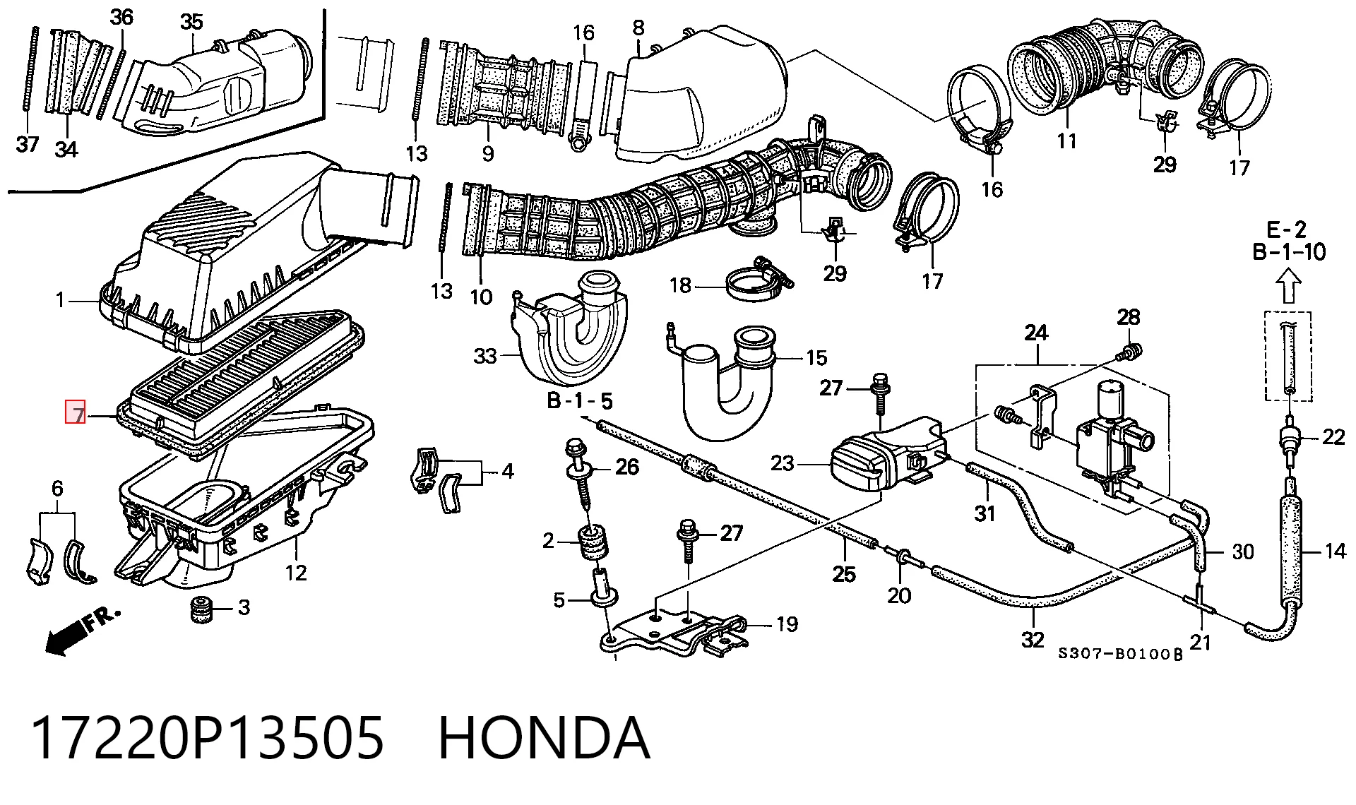  Filtr powietrza Honda Prelude 5