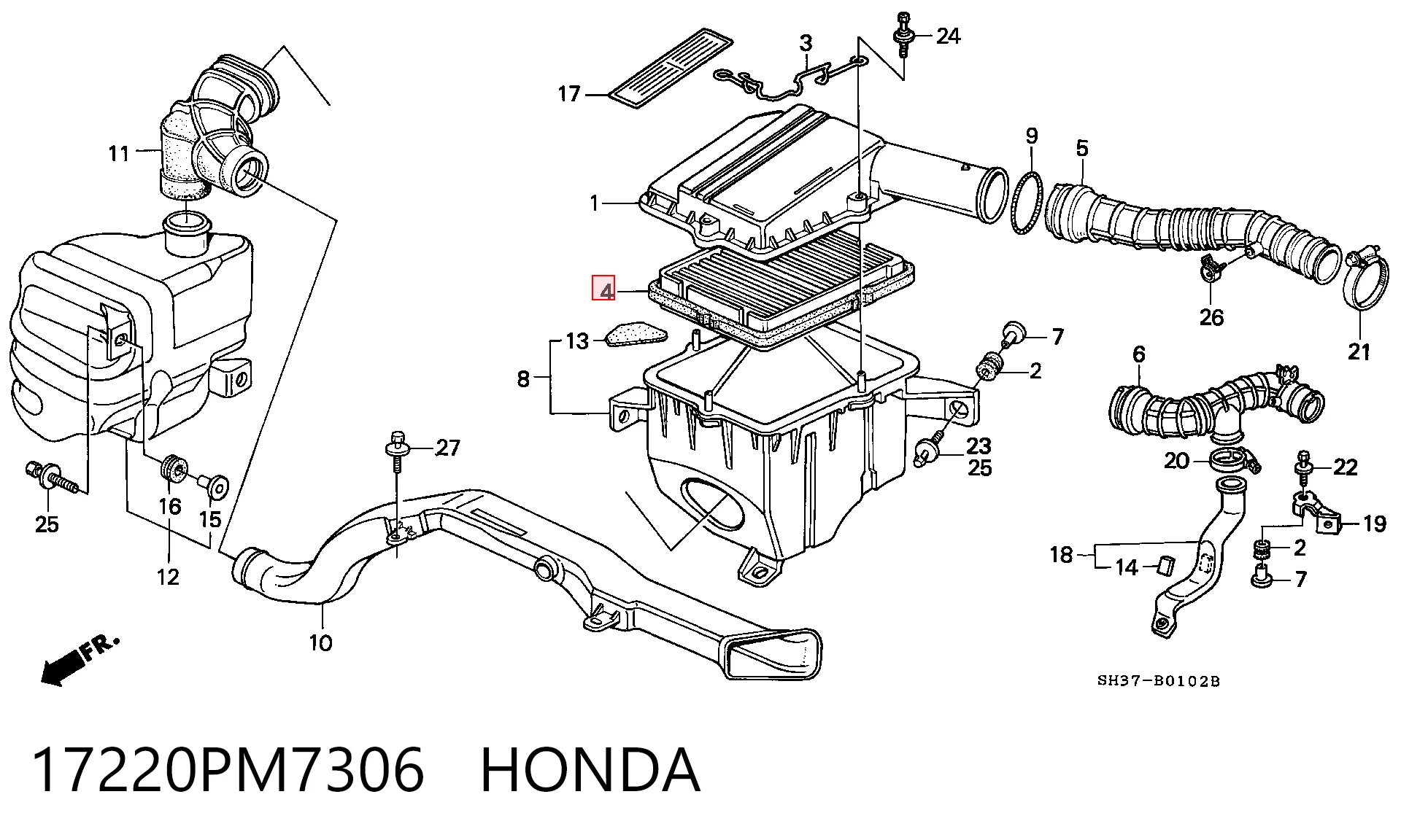 17220PM7306 Honda