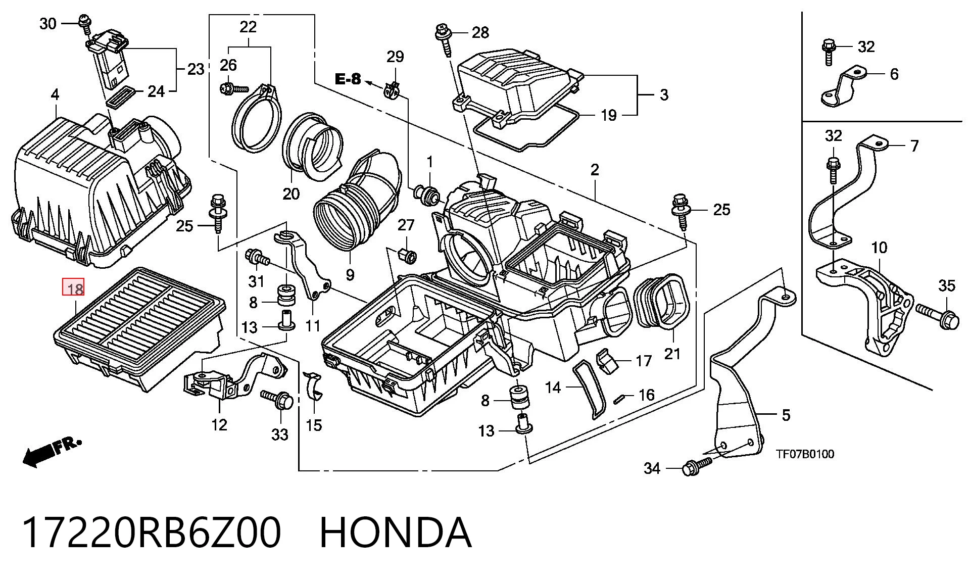 17220RB6Z00 Honda