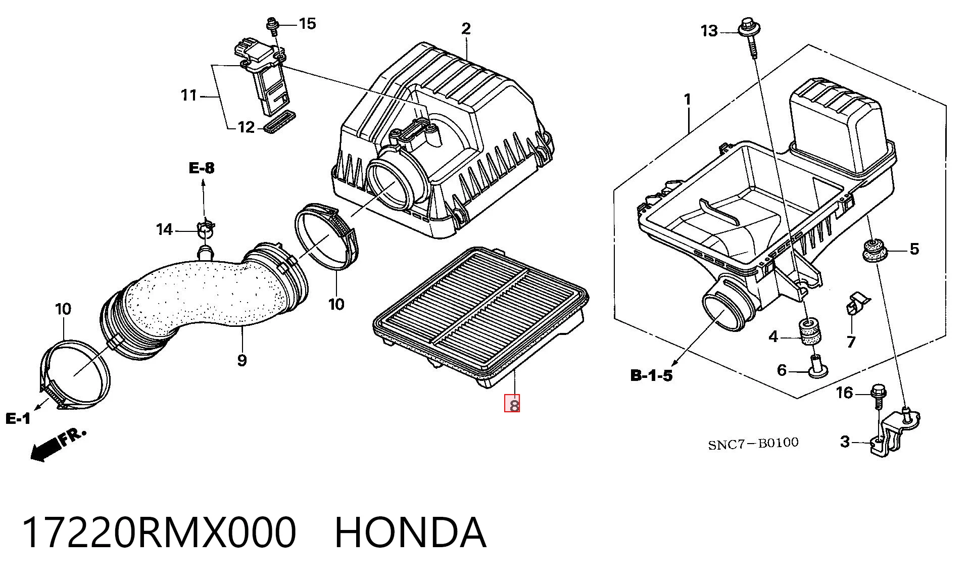 17220RMX000 Honda