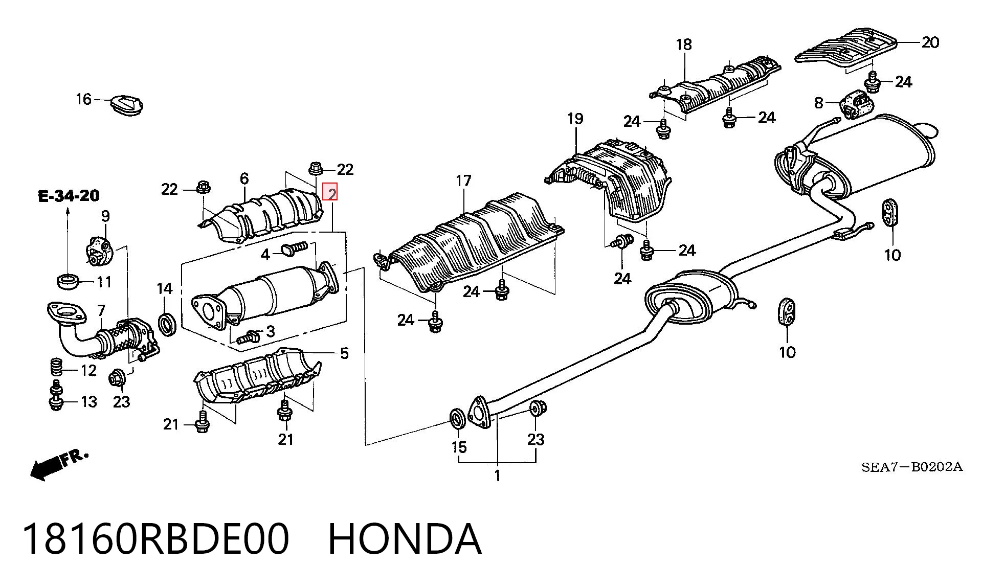 Konwerter-katalizator do Honda FR-V  BE
