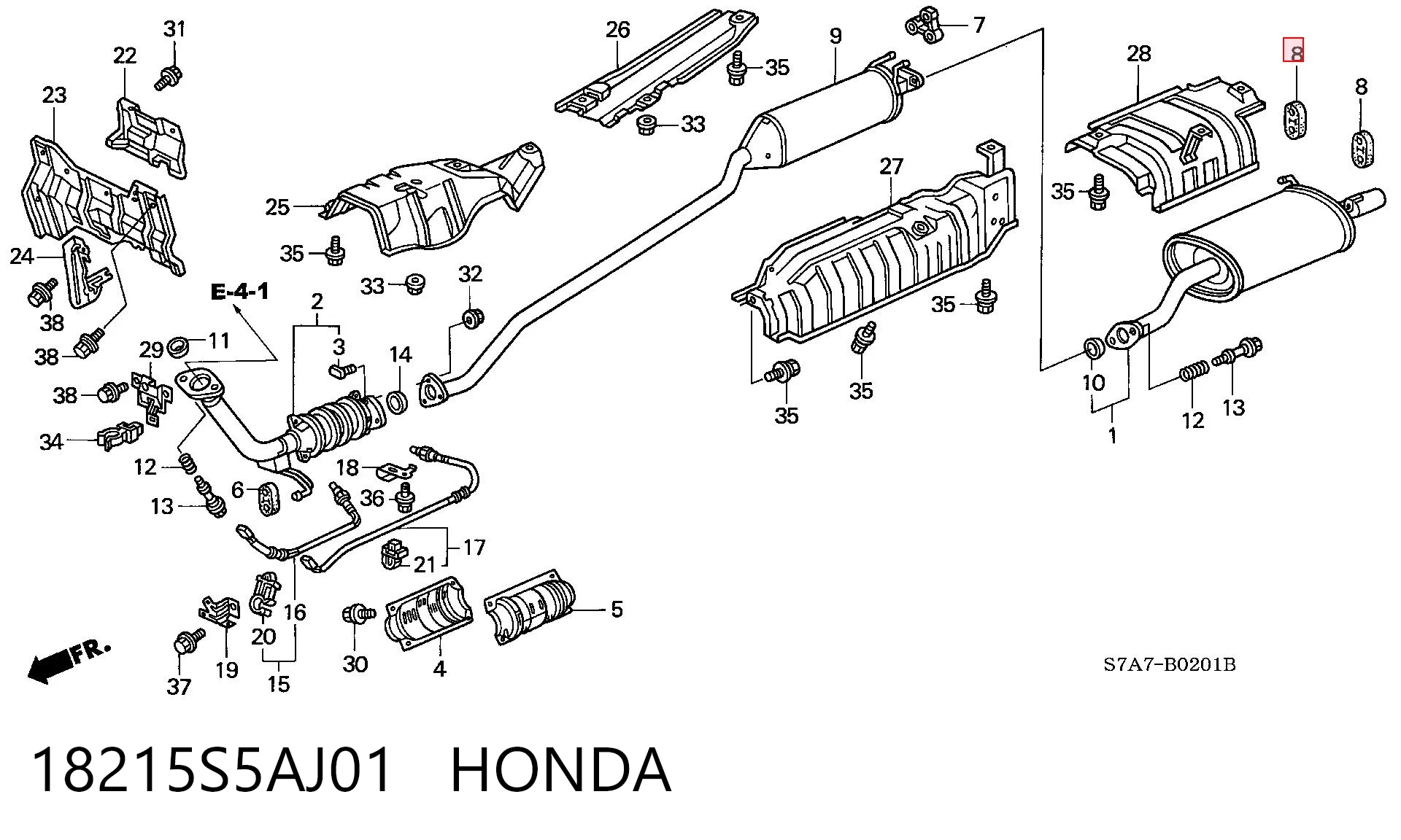 18215S5AJ01 Honda