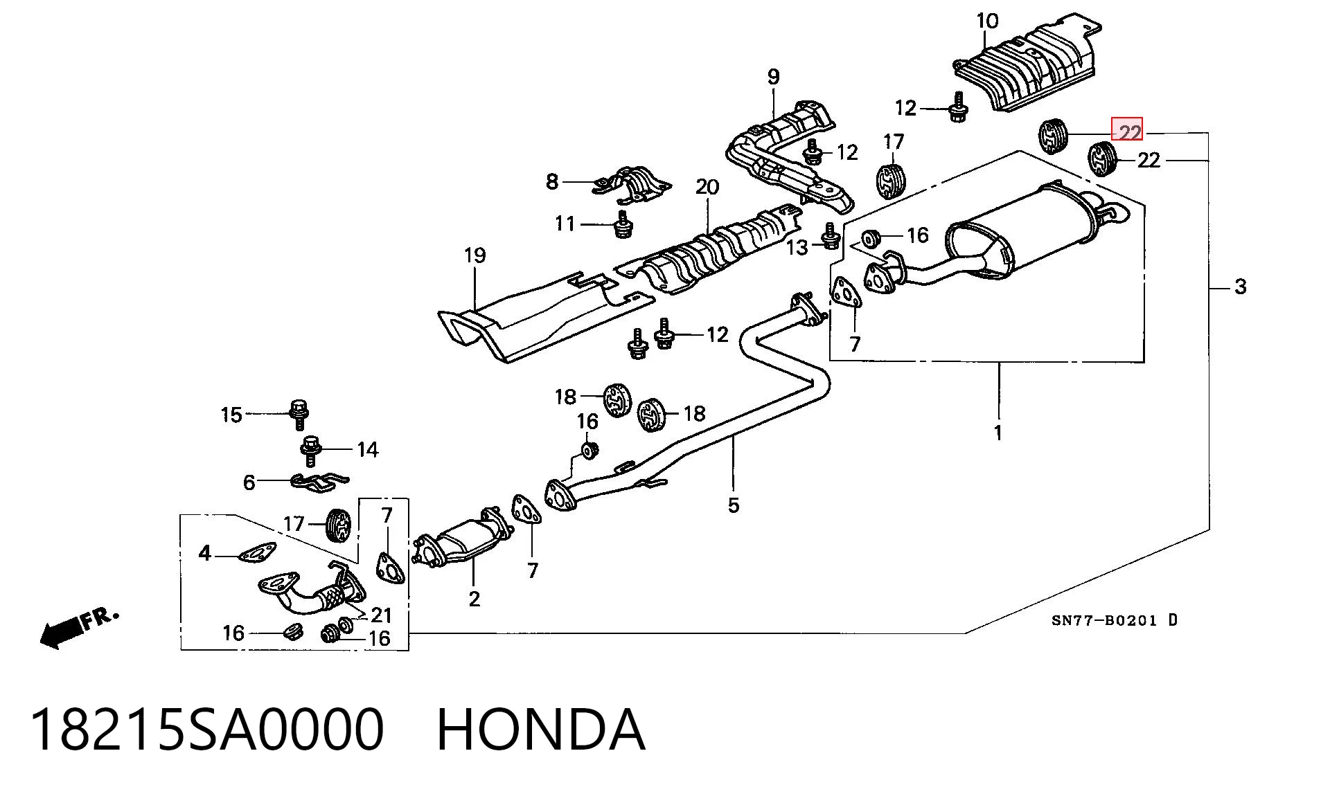Poduszka mocowania tłumika Honda Civic V