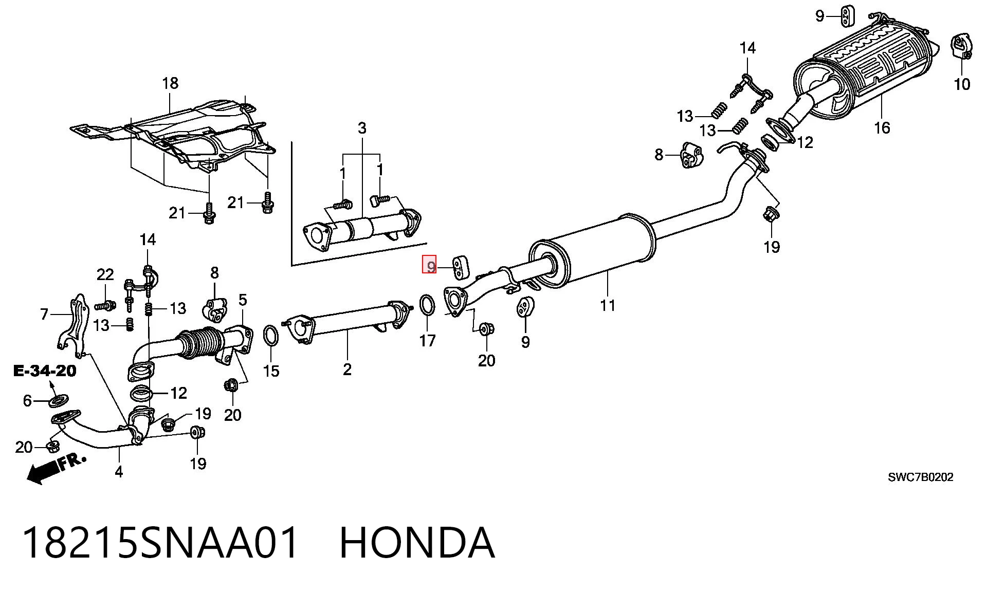  Poduszka mocowania tłumika Honda CR-V 3