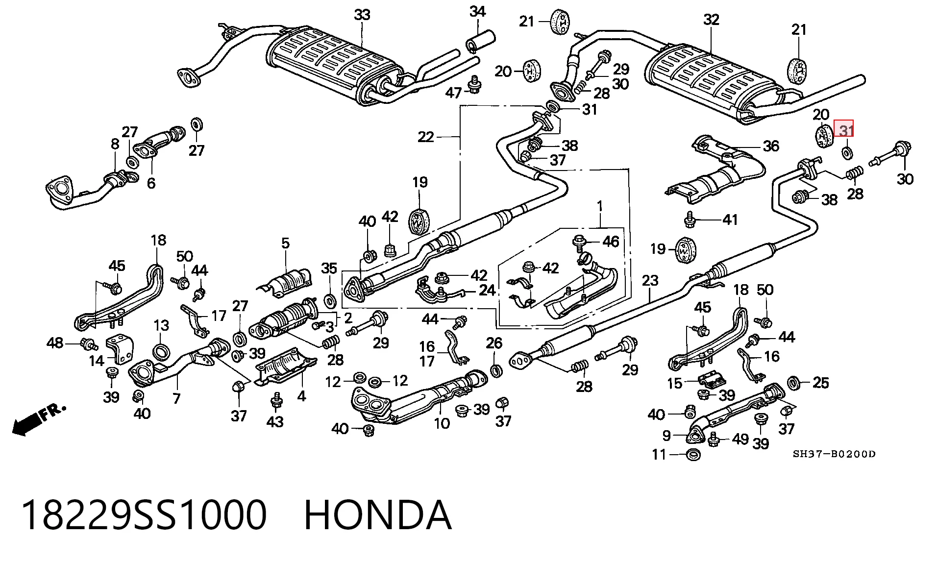 18229SS1000 Honda