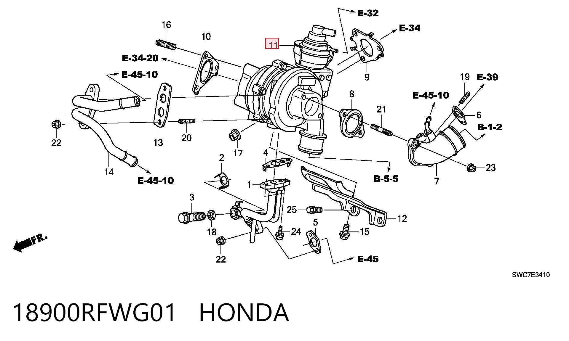 Turbina do Honda CR-V IV RM