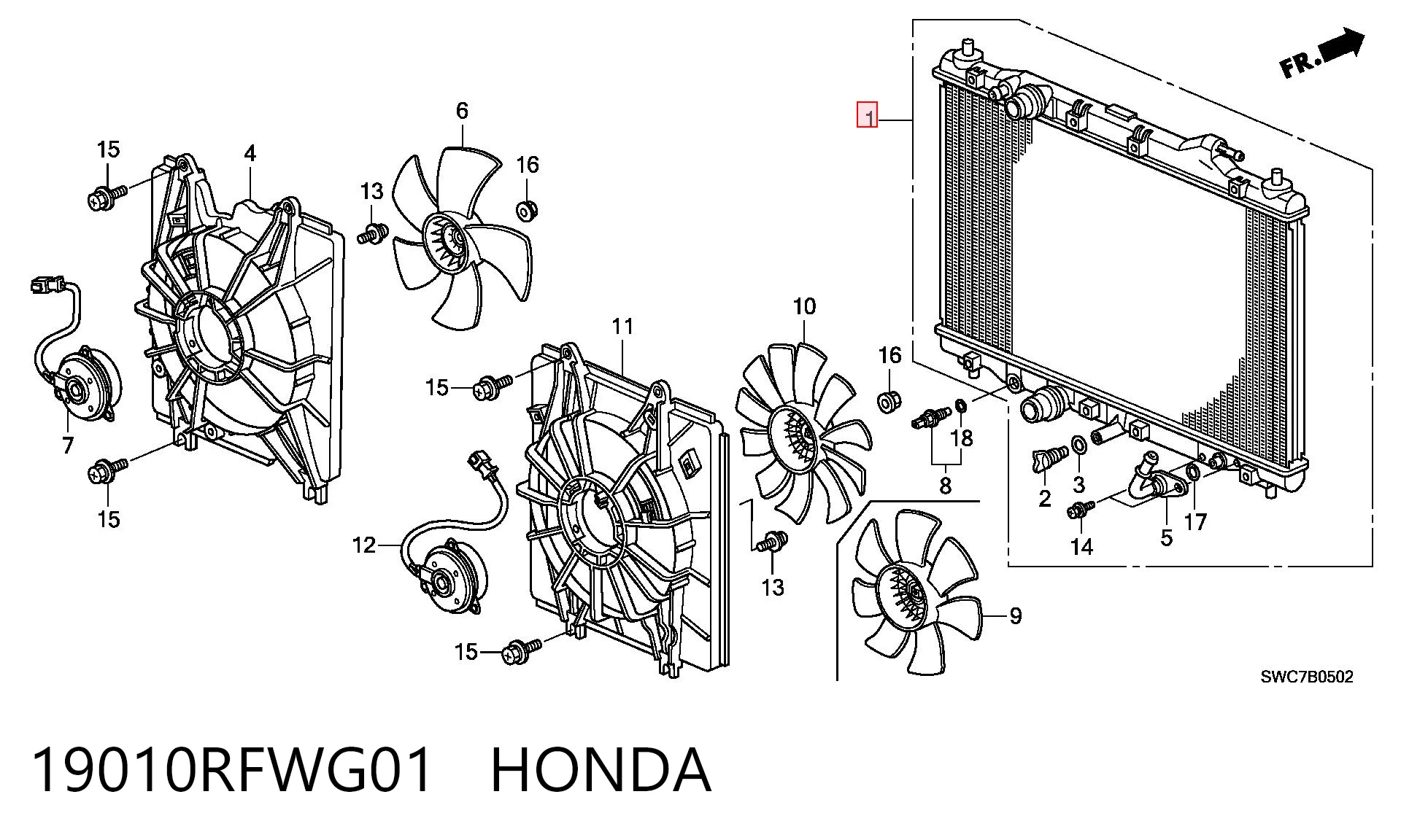 19010RFWG01 Honda