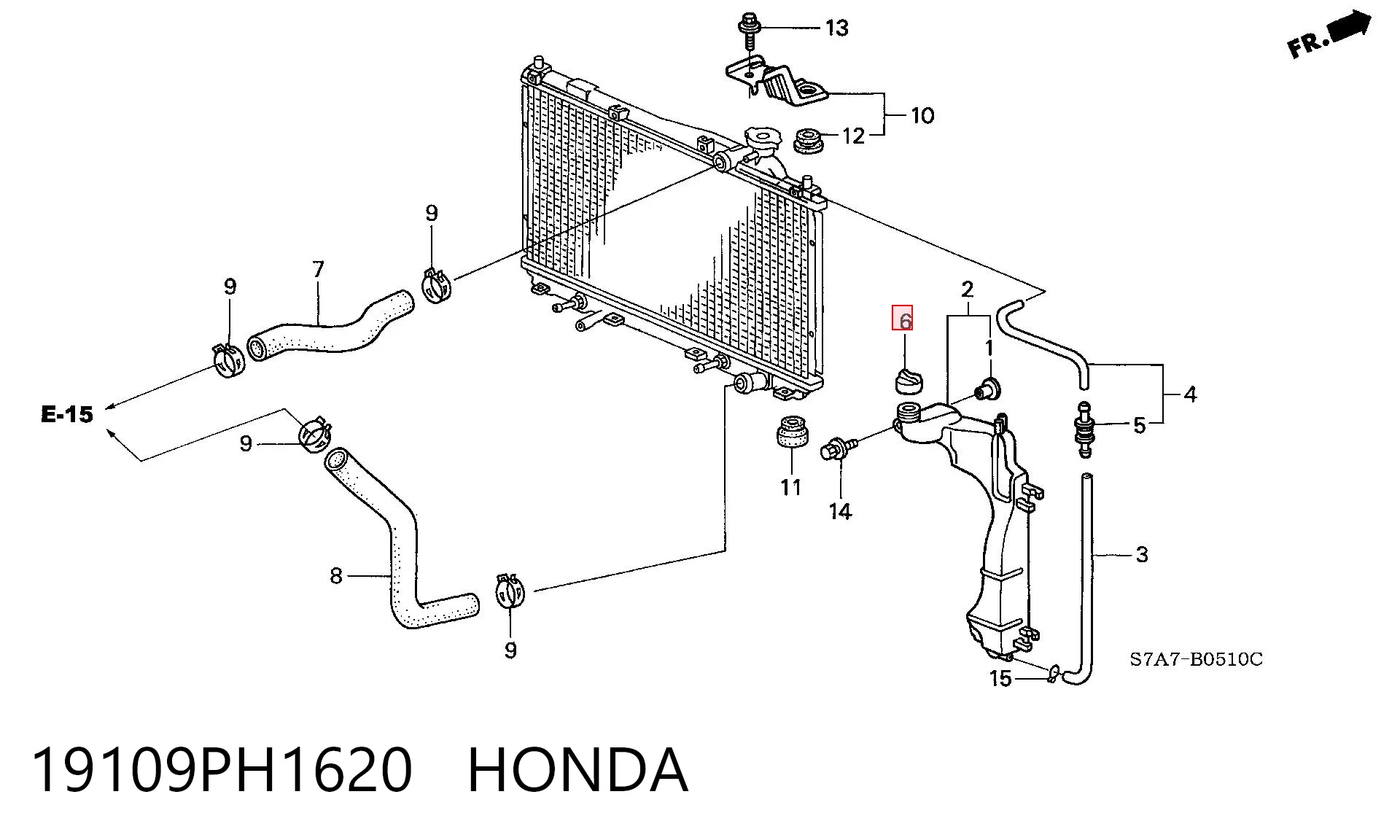 Pokrywa (korek) zbiornika wyrównawczego do Honda Civic VII EU, EP, EV