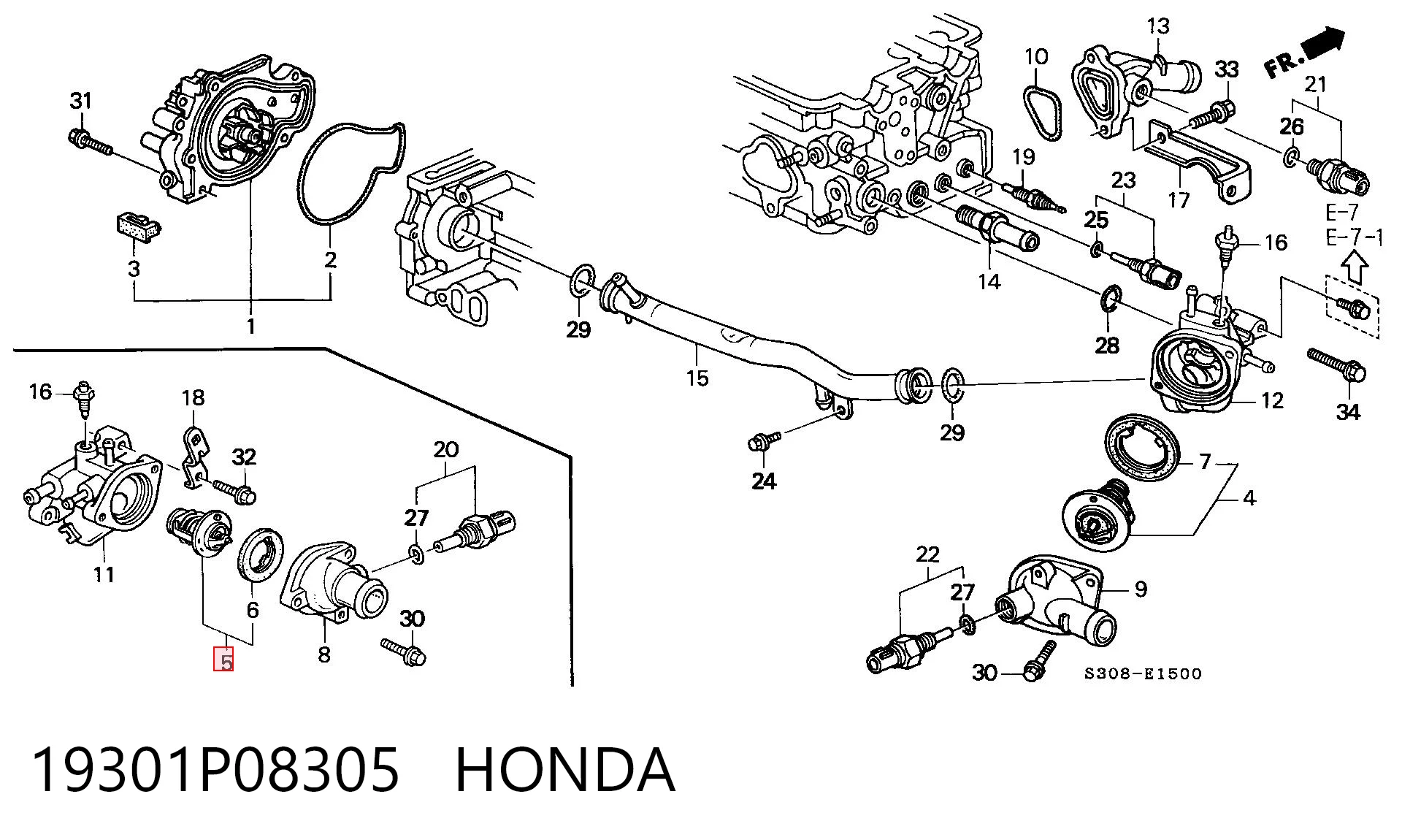 19301P08305 Honda Termostat