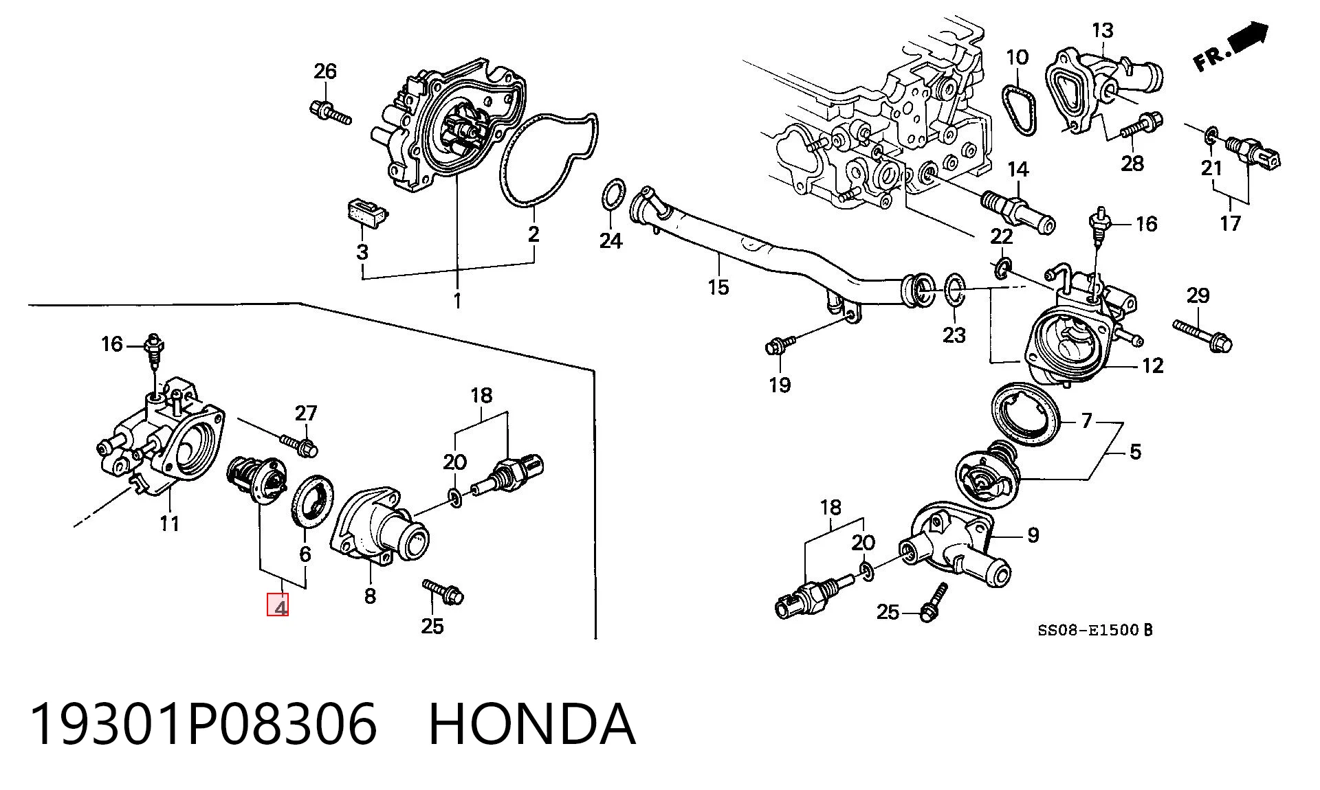 19301P08306 Honda Termostat