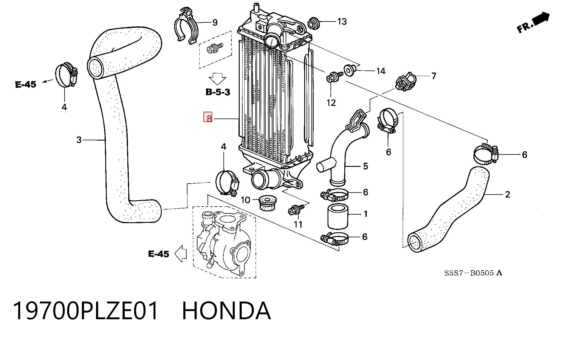 Kupić Chłodnica intercoolera Honda Civic VII EU, EP, EV w dobrej cenie