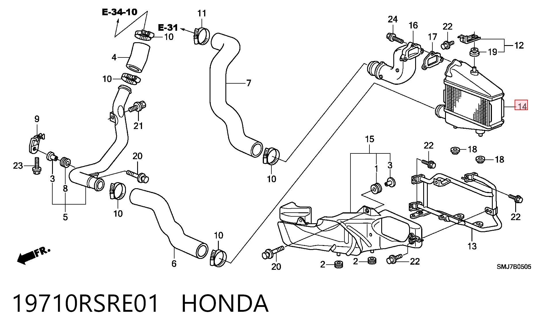 Chłodnica intercoolera Honda Civic VIII hatchback (FK, FN) (2005 - 2012) cena, od 92,34 USD