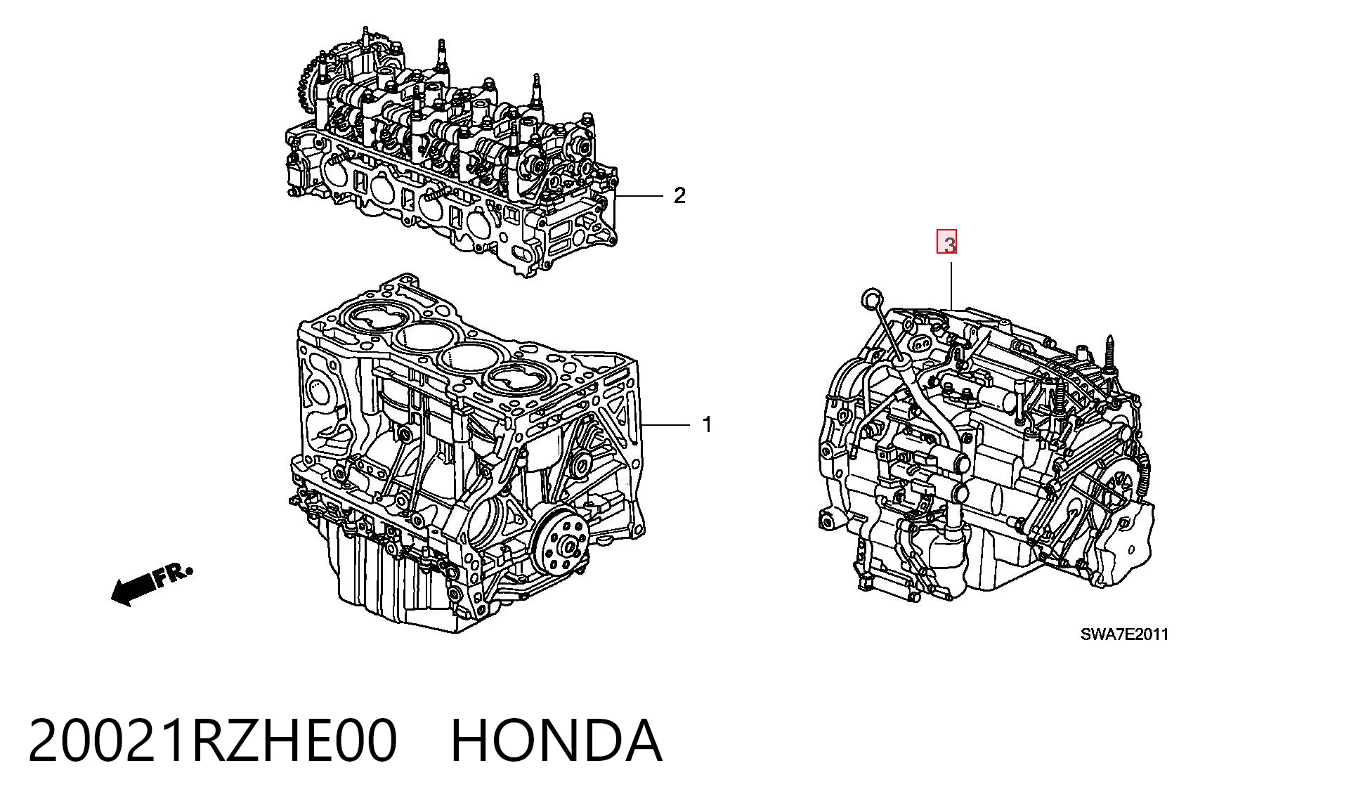 Kupić Mechaniczna skrzynia biegów w komplecie Honda CR-V  RE w dobrej cenie