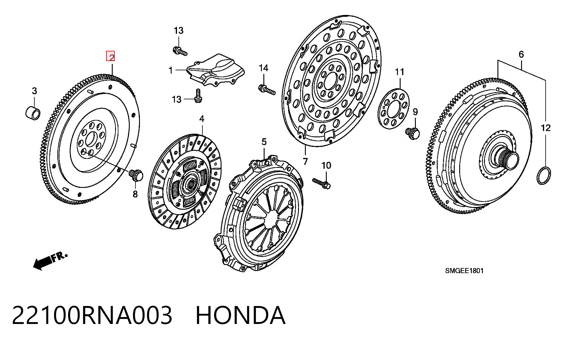 Koło zamachowe silnika do Honda Civic VIII FD, FA
