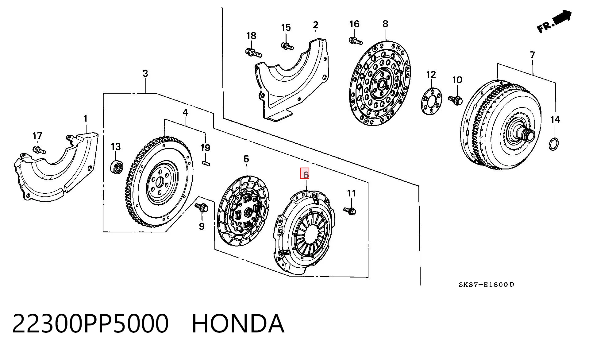  Docisk sprzęgła Honda Civic 4