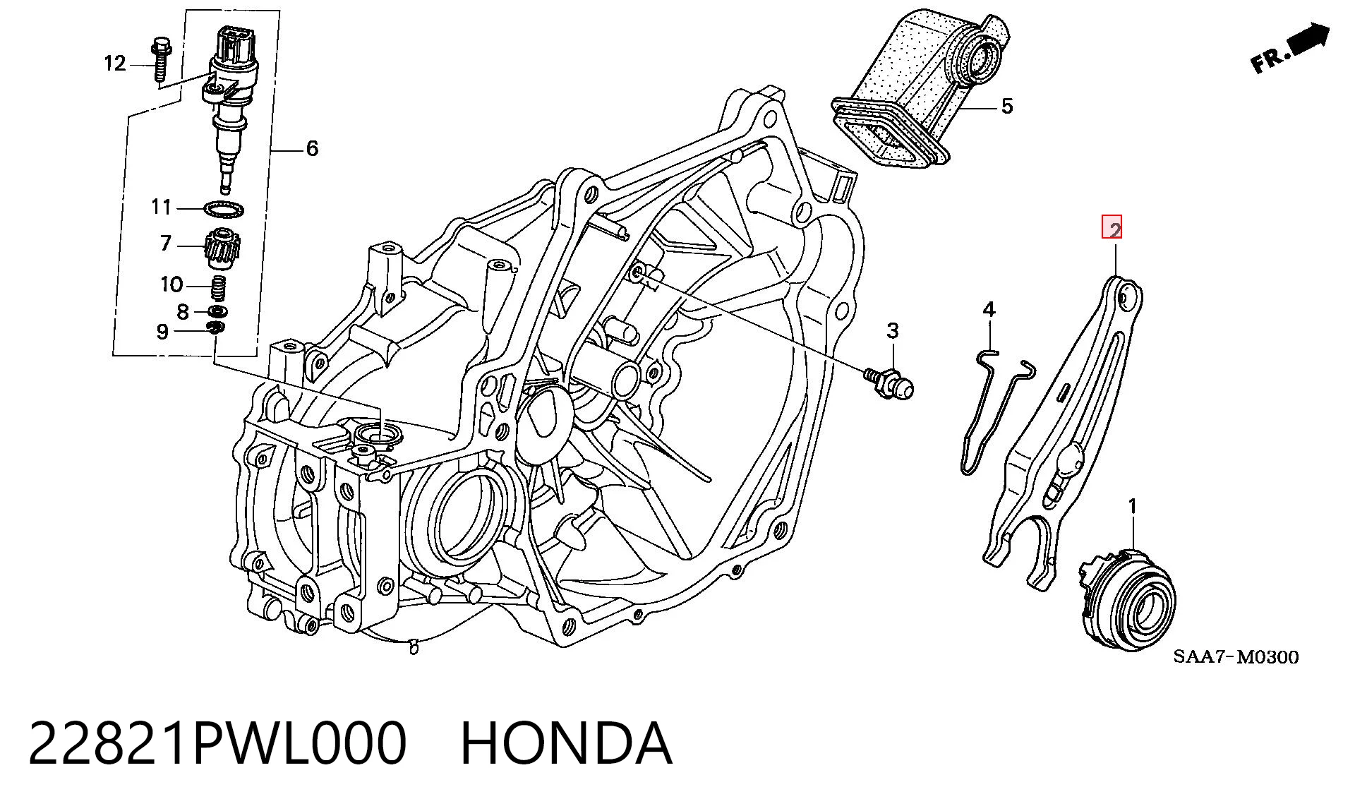 22821PWL000 Honda Widełki sprzęgła