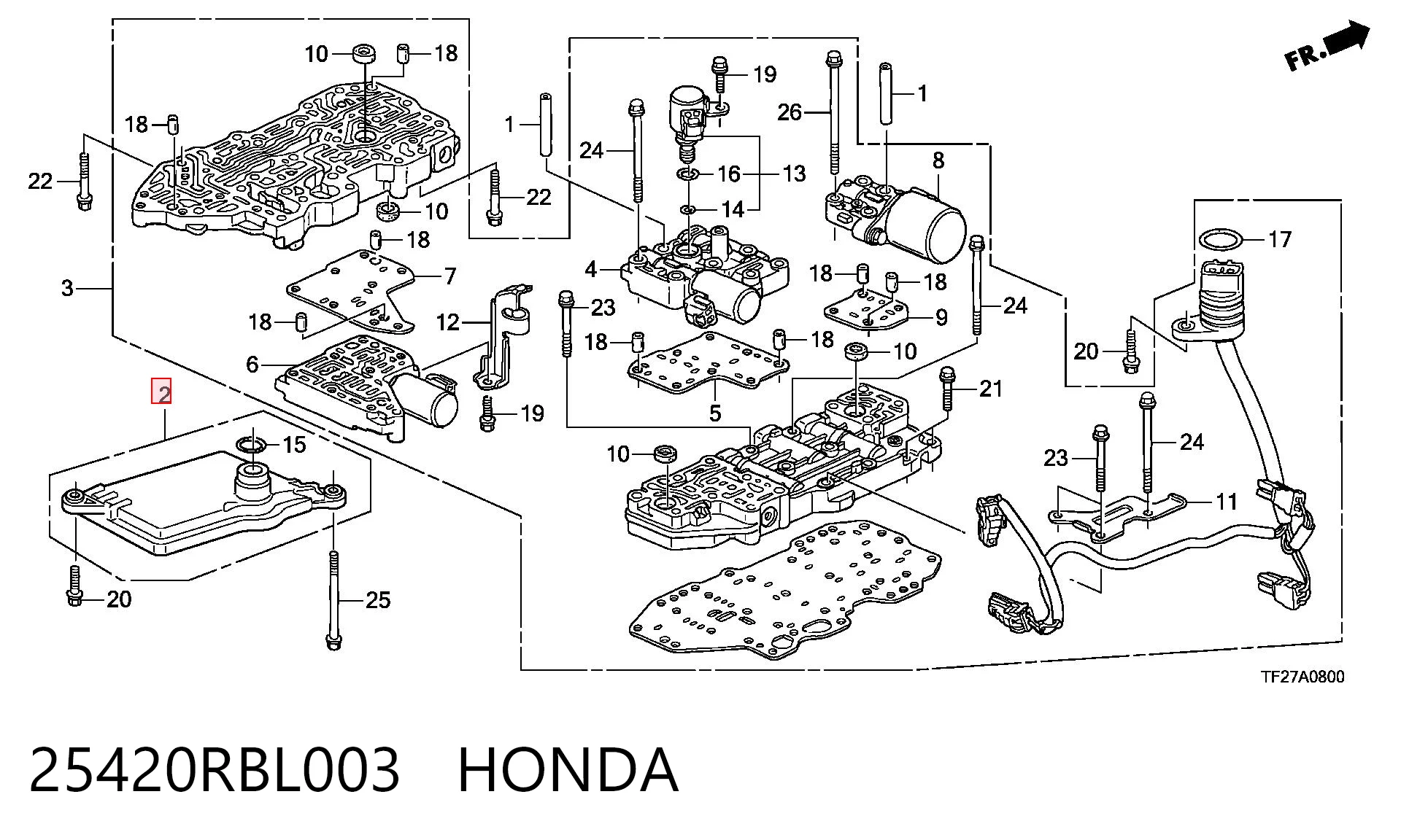 25420RBL003 Honda Filtr automatycznej skrzyni biegów